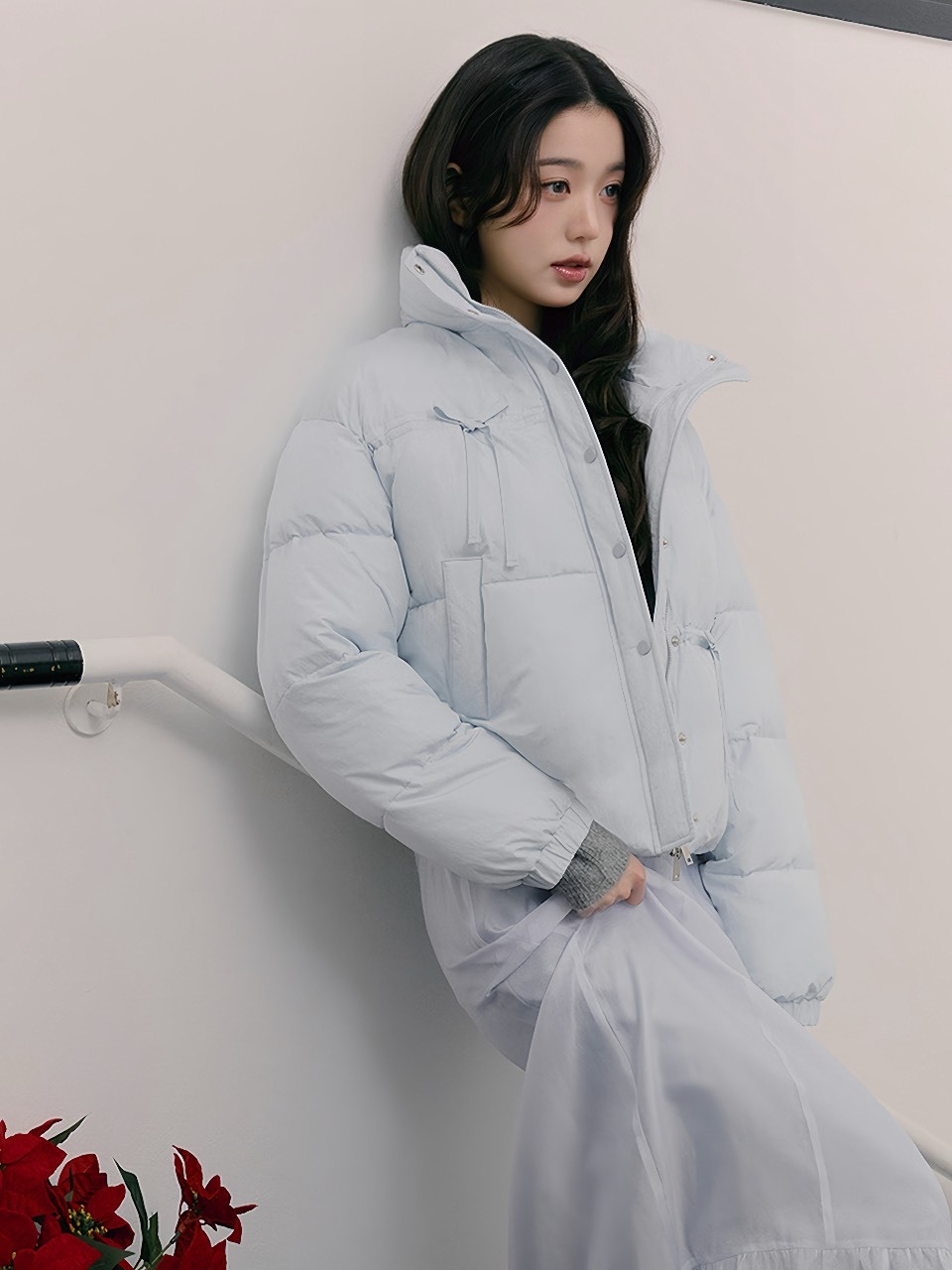 <快速出貨>  Rolarola 蝴蝶結短版羽絨外套