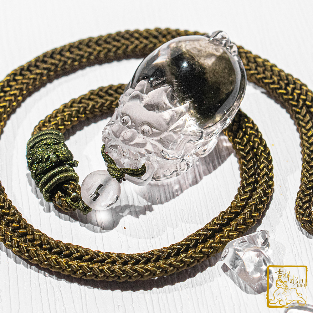 綠幽靈龍龜項鍊 27g 正財事業運