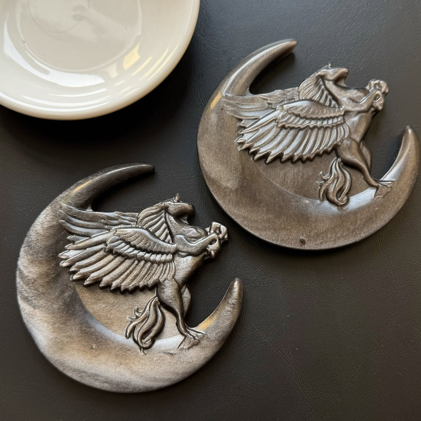 [原石] 銀曜石 獨角獸 擺件