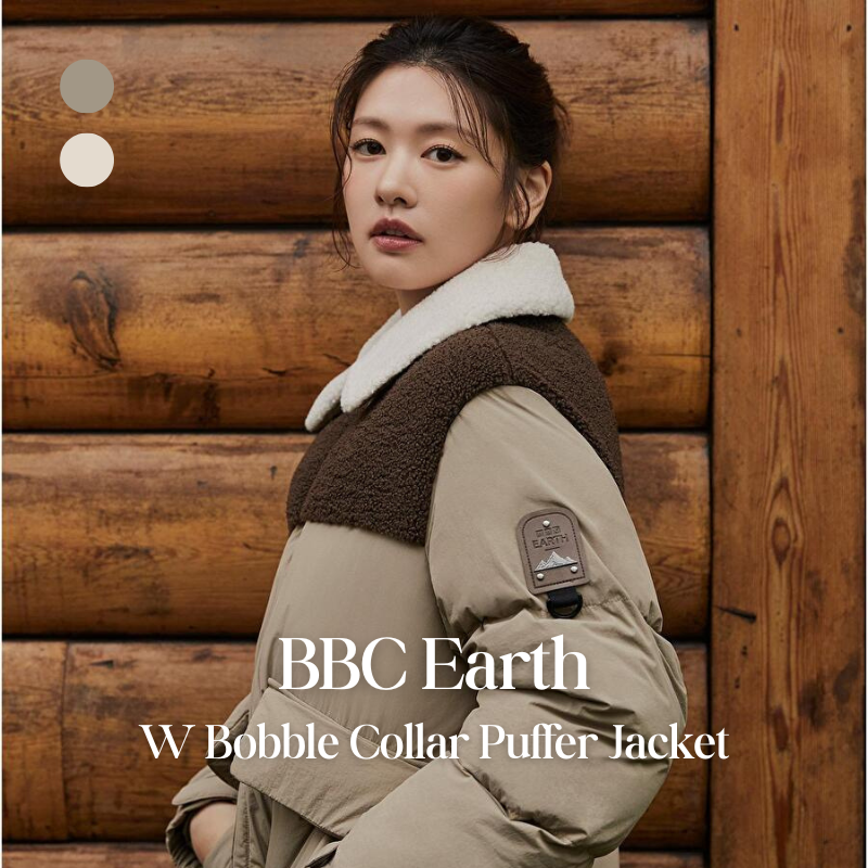 【代購】BBC Earth W 보블 카라 푸퍼 女款毛絨翻領短版羽絨外套 – 輕暖蓬鬆冬季必備