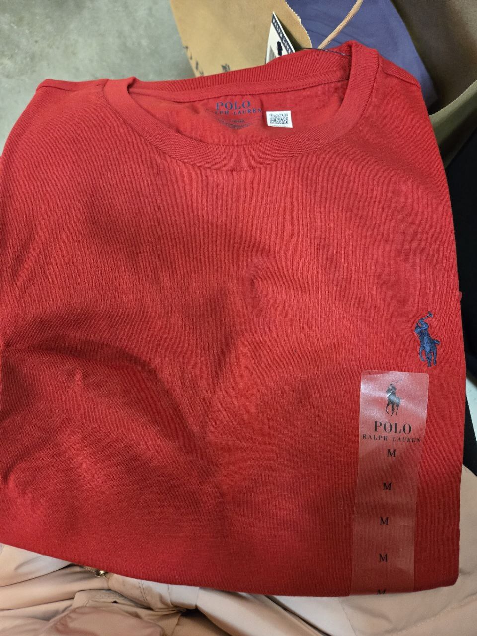[U] POLO RALPH LAUREN RED T-SHIRT MEN'S CREW NECK SHORT SLEEVE , 710610667005-RL 2000 (UZZ125)