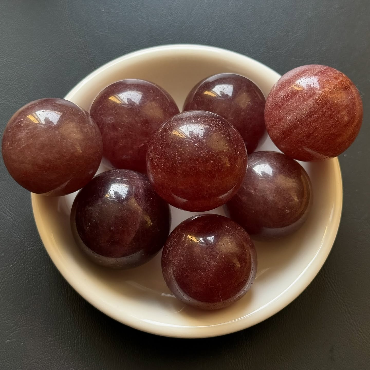 [原石] 草莓晶 水晶球