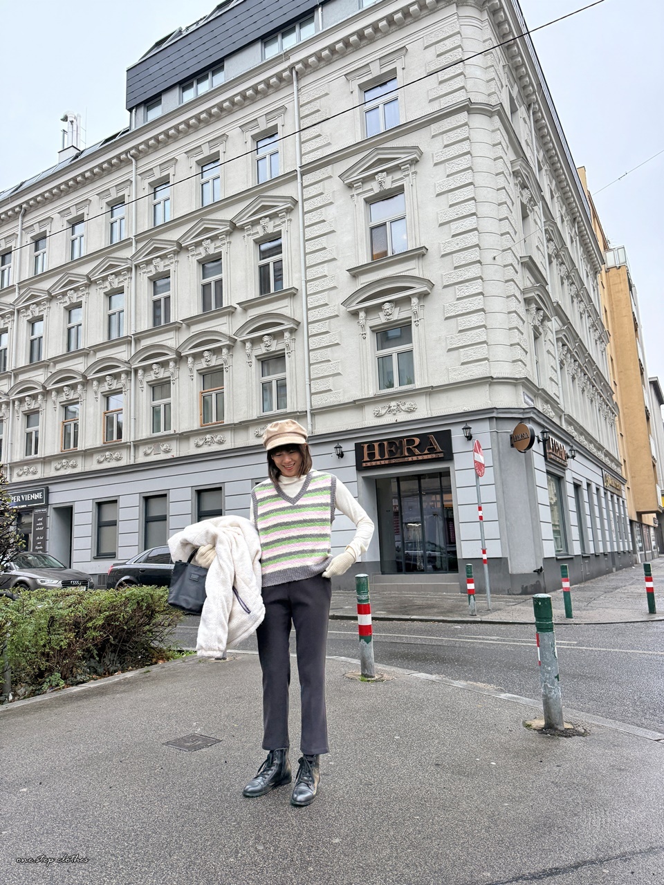 正韓糖果橫條針織背心