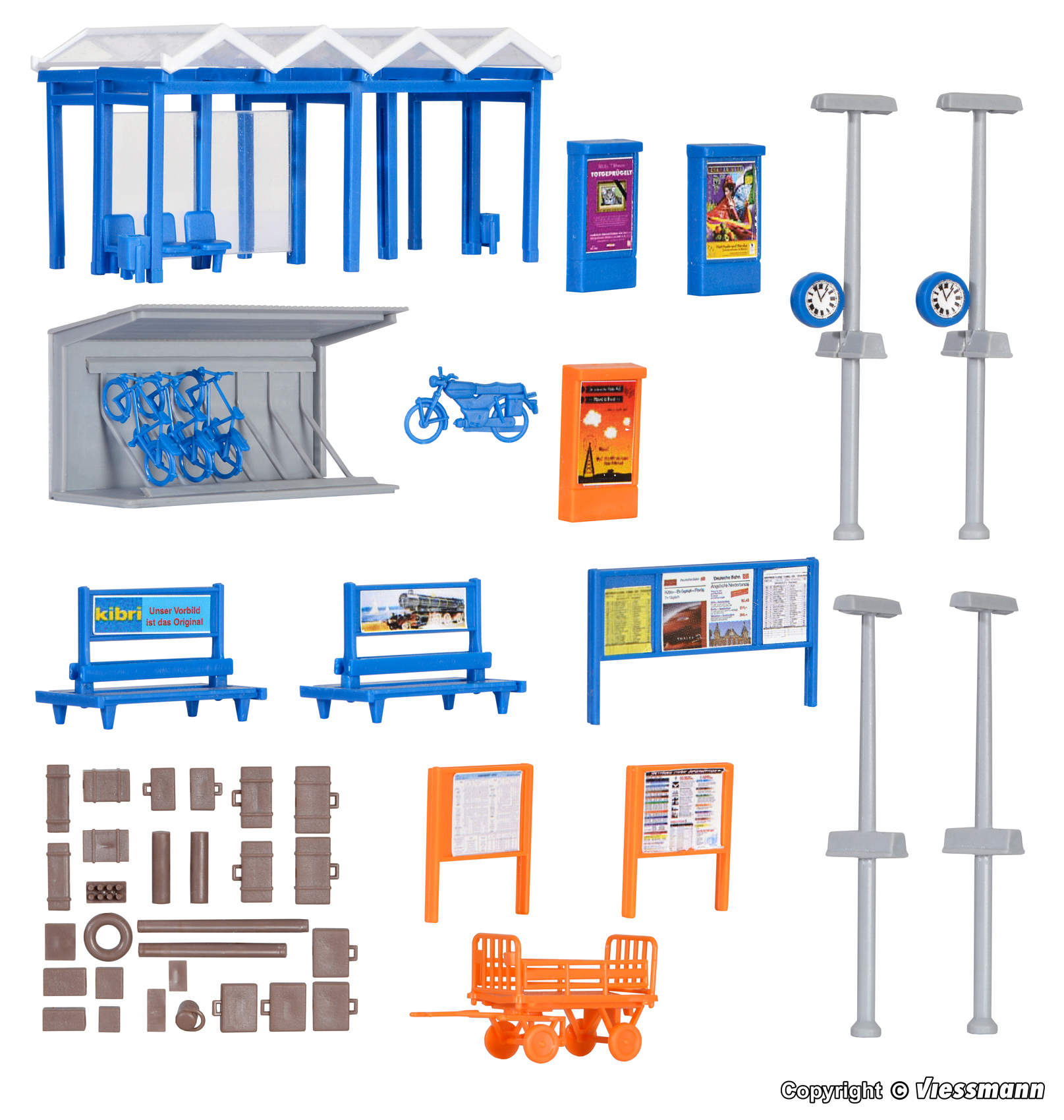 Viessmann 38108 HO規 車站週邊 裝飾套裝  套件