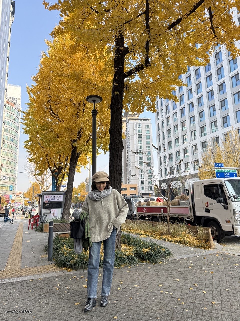 正韓小排釦溫暖毛衣 (杏)