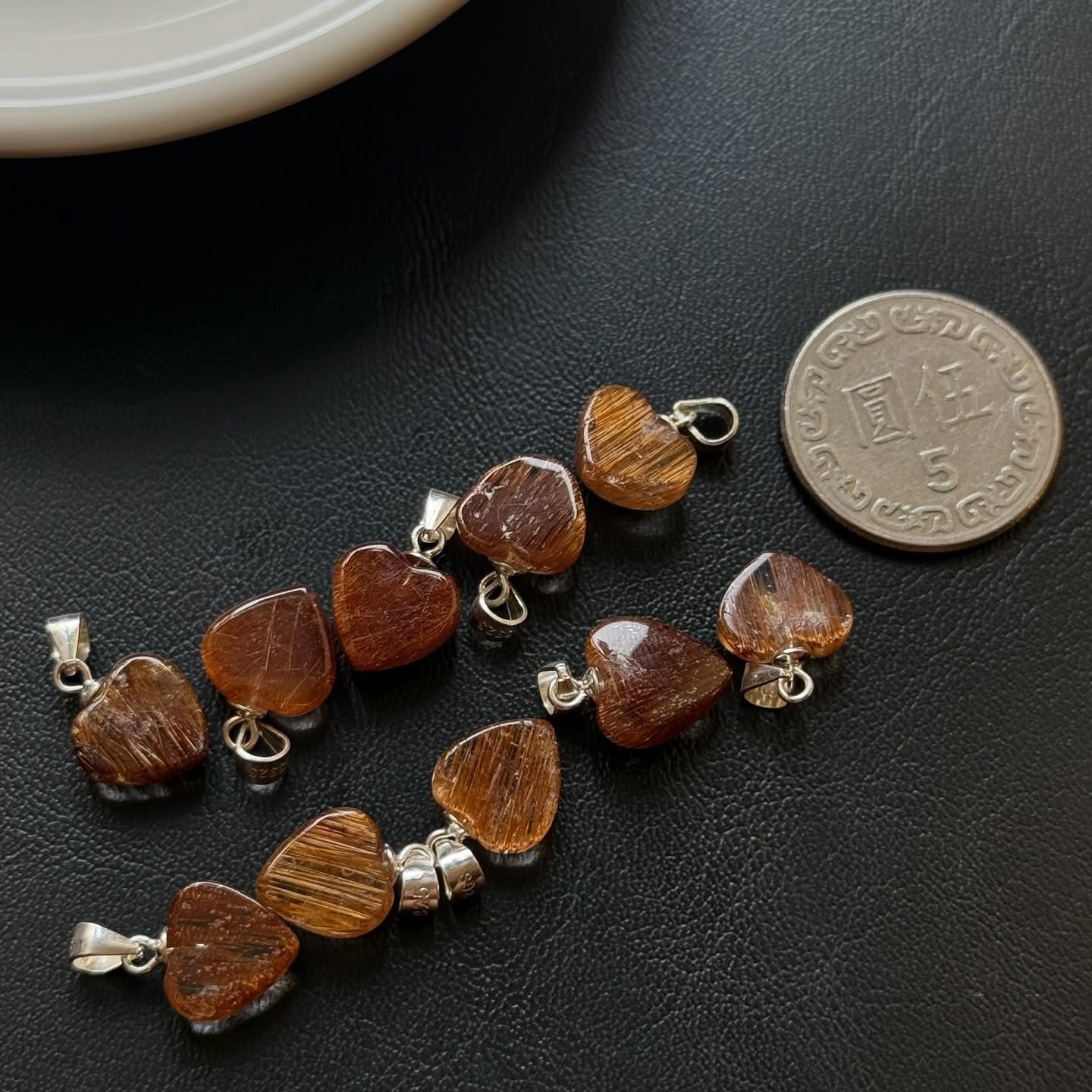 [原石] 紅銅鈦晶 925銀墜頭 項鍊 吊墜