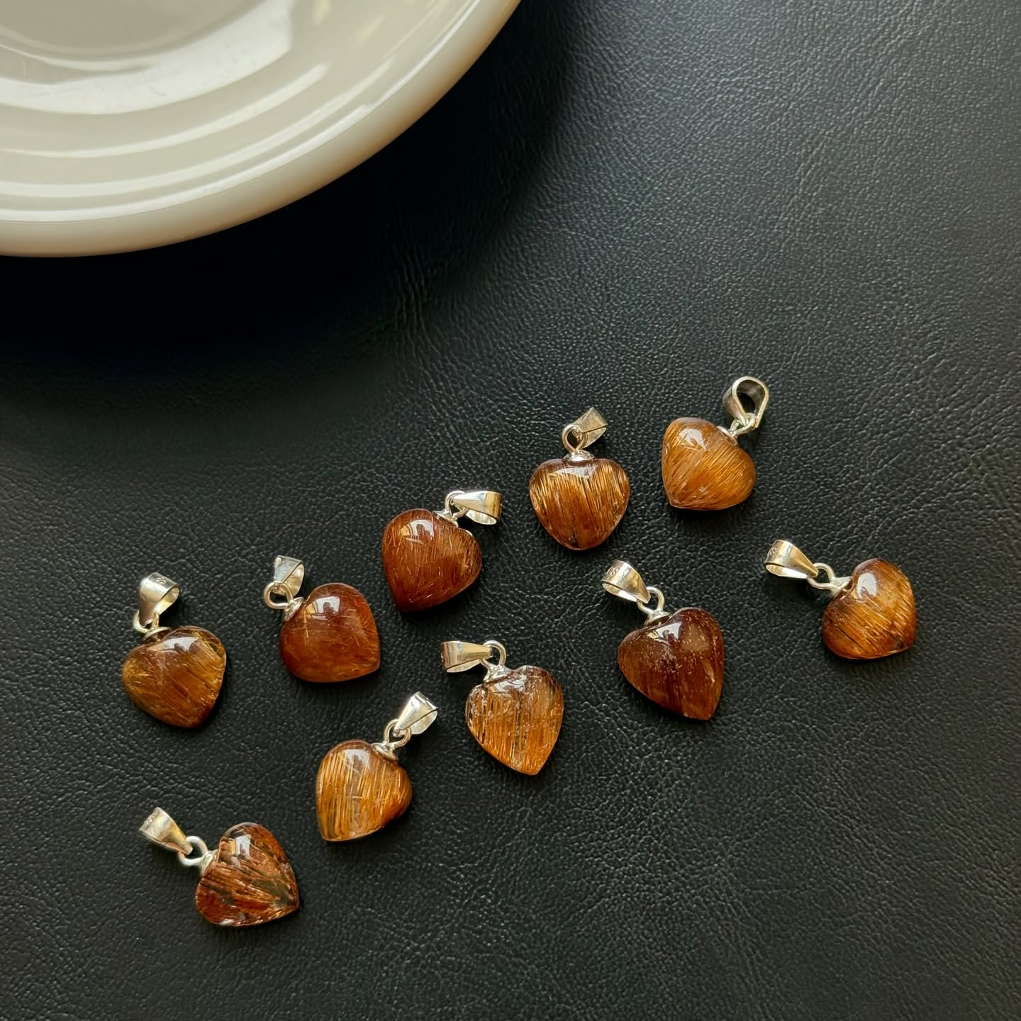 [原石] 紅銅鈦晶 925銀墜頭 項鍊 吊墜