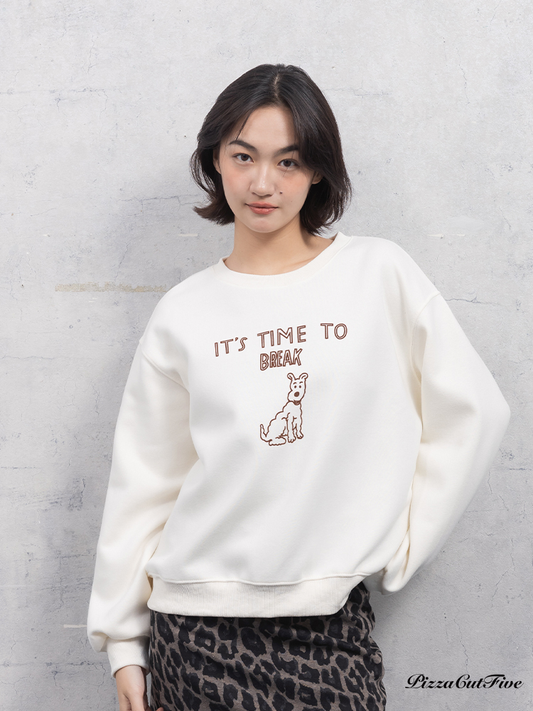 動物印花衛衣/大學T PizzaCutFive PCF253408051