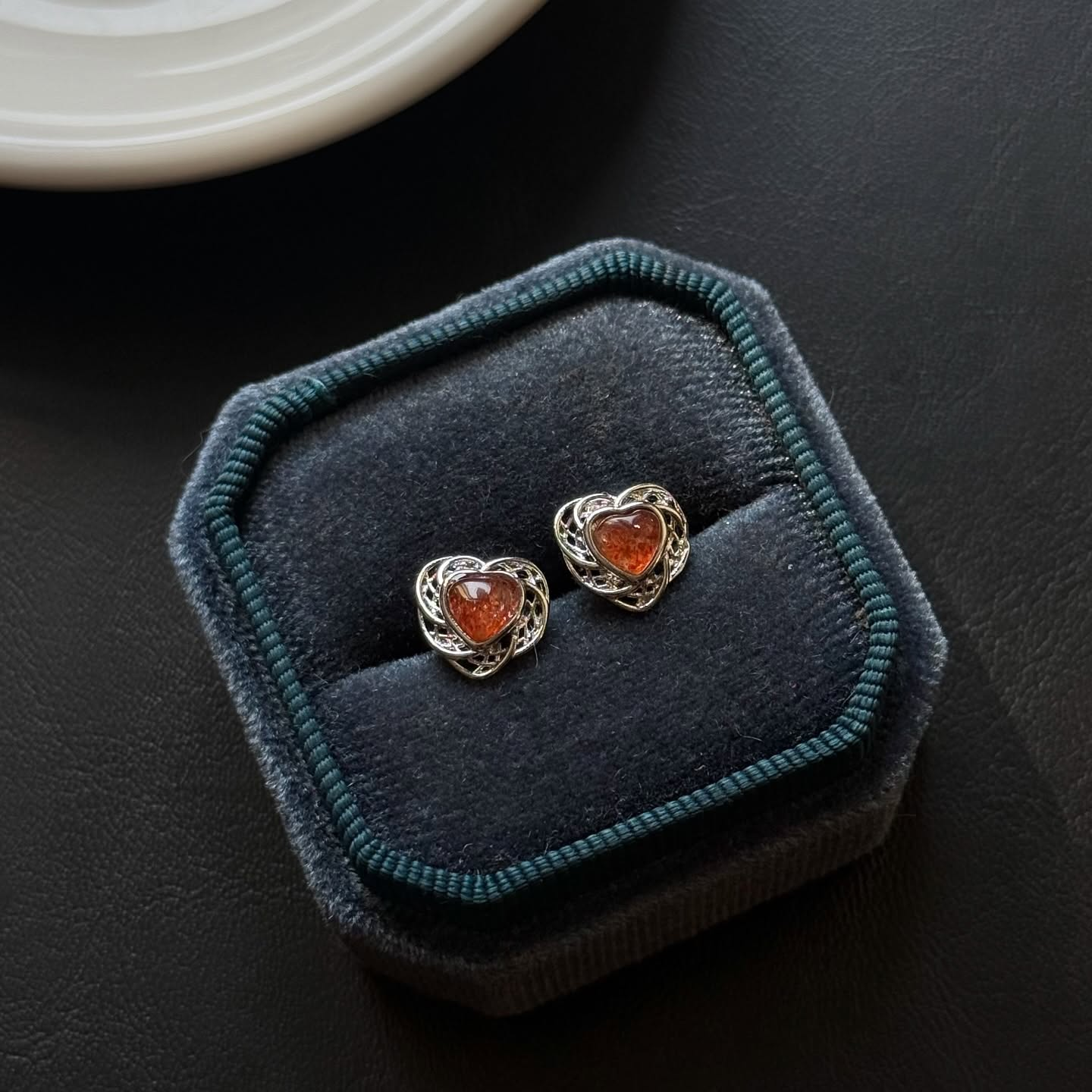 [原石] 金太陽石 925銀針耳環