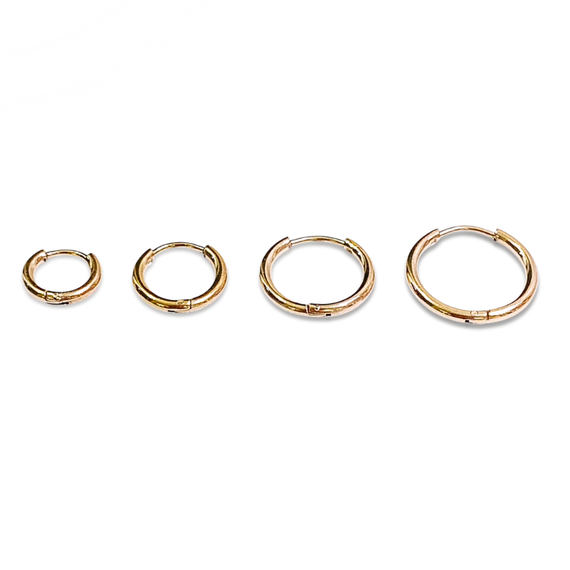 抗敏鋼-易扣-玫瑰金色圓面1.6MM耳環(單支價)