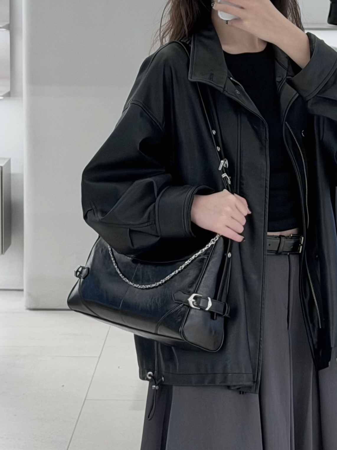 Charles & Keith 小CK Antonella 鏈條單肩包 機車包 托特包 側背包 可調節 / 預購