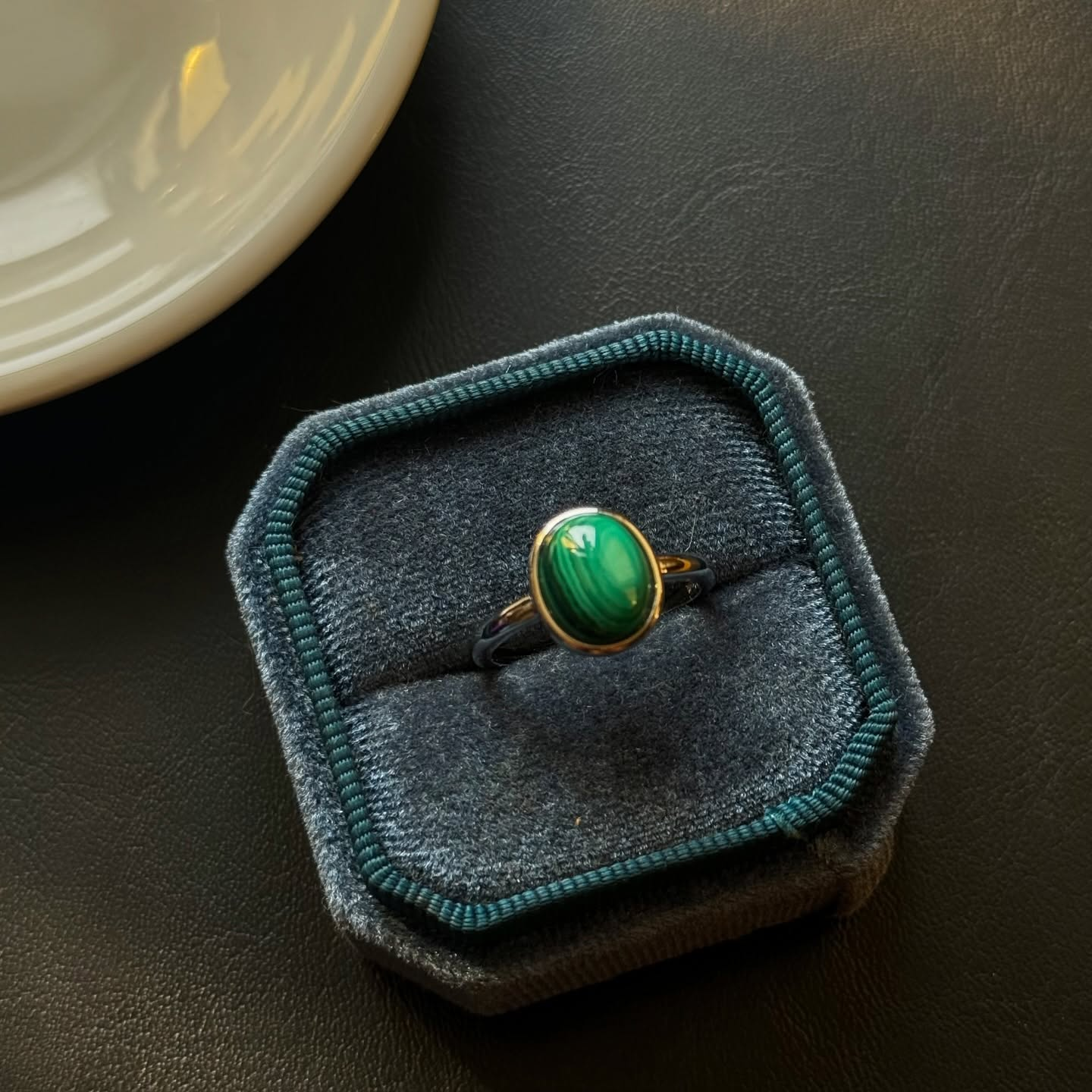 [原石] 孔雀石 戒指