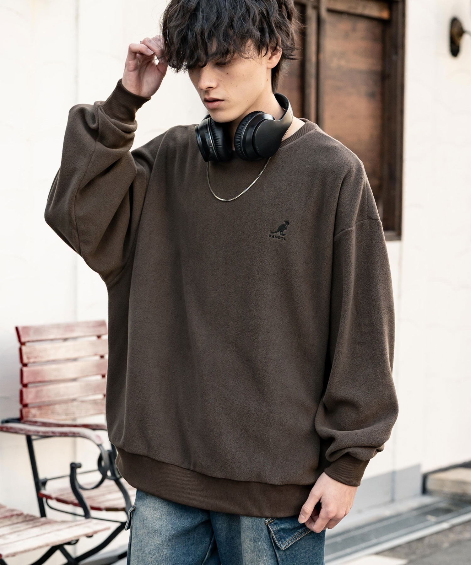 [現貨] KANGOL / micro fleece pullover sweatshirt