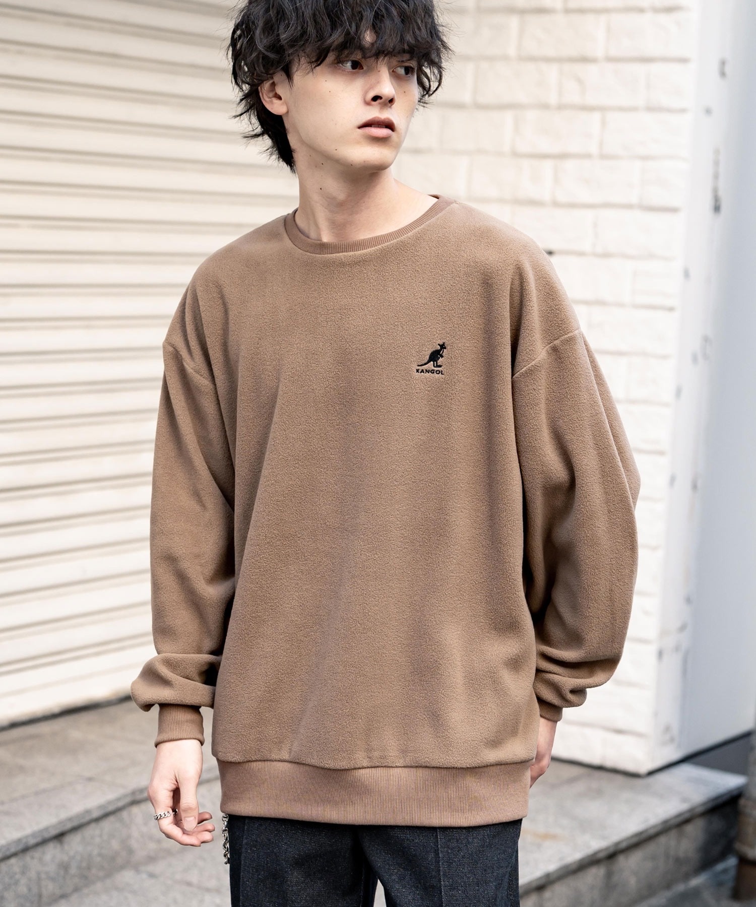 [現貨] KANGOL / micro fleece pullover sweatshirt