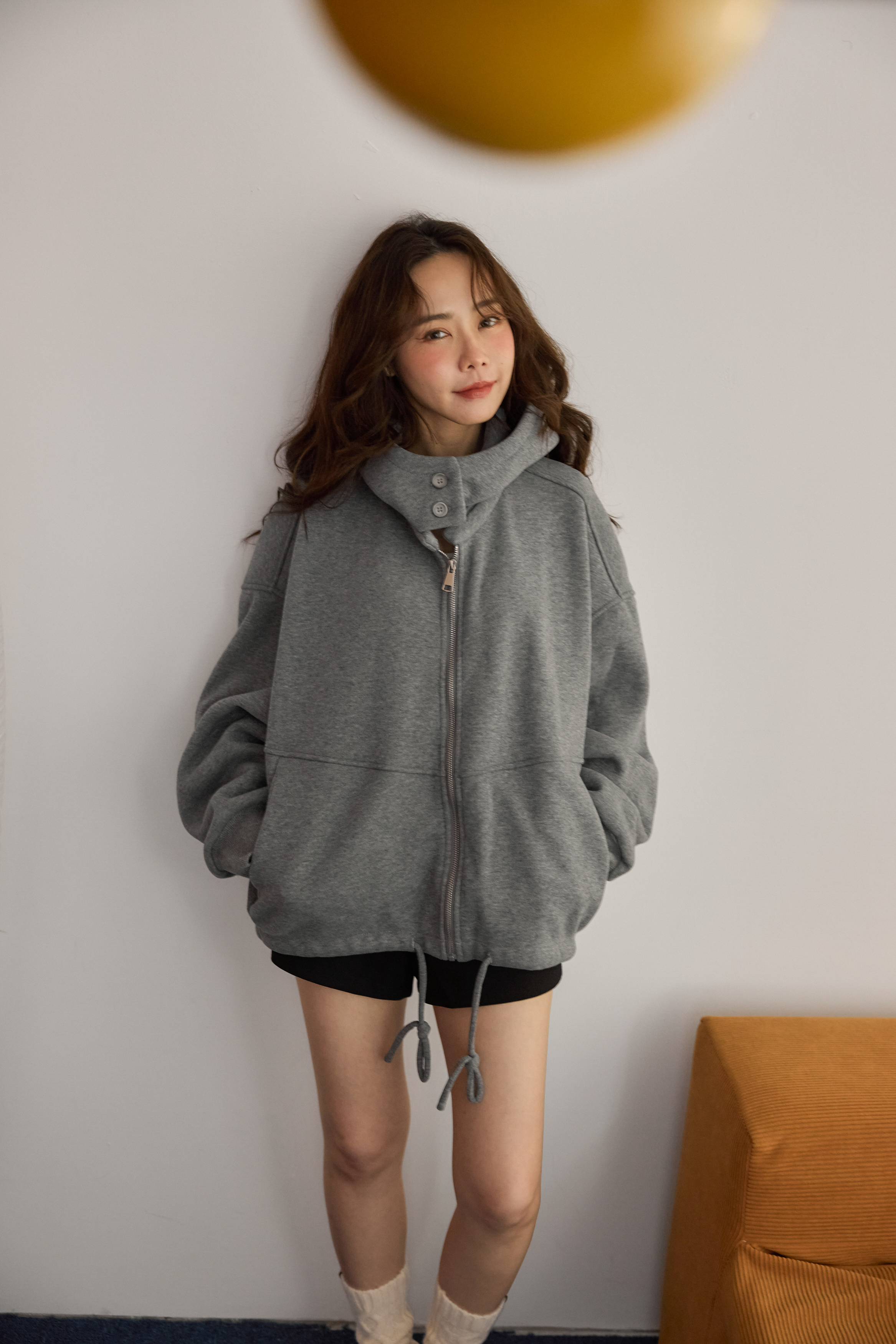 奶灰結構刷毛外套