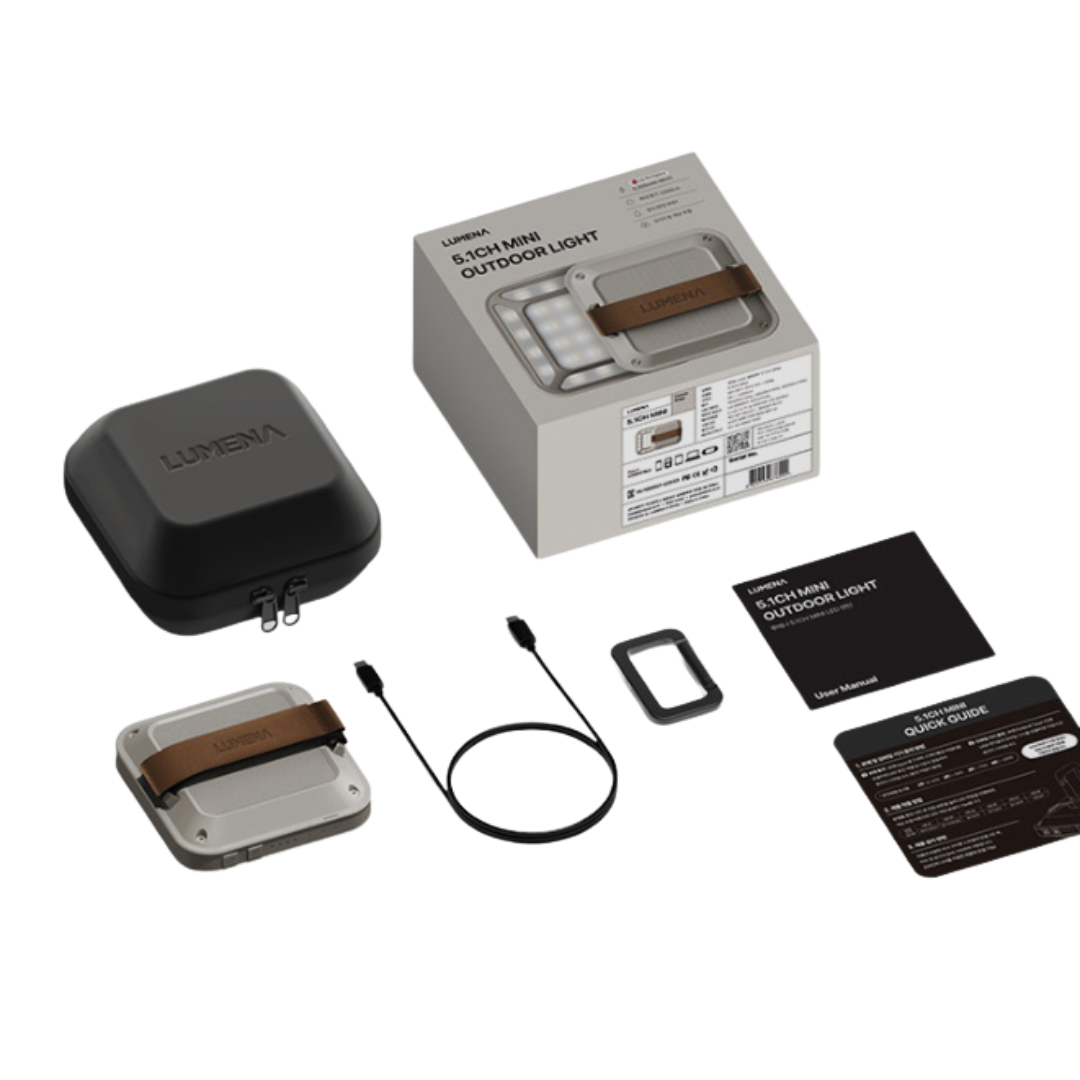 Lumena｜Mini｜五面廣角行動電源 LED 燈｜經典黑