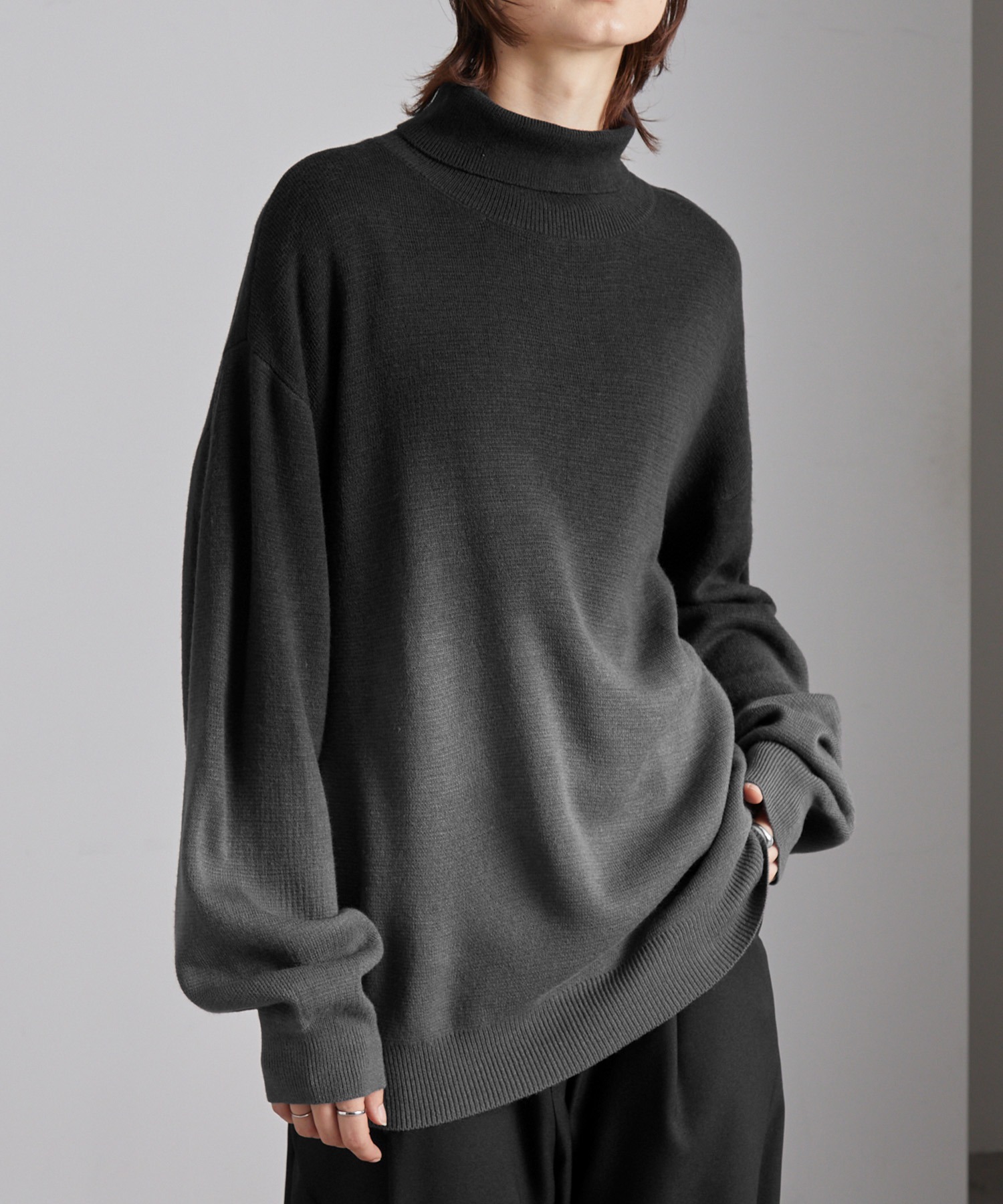 Mono mart 🇯🇵 米蘭羅紋漸層高領毛衣 日系選品 kn1078