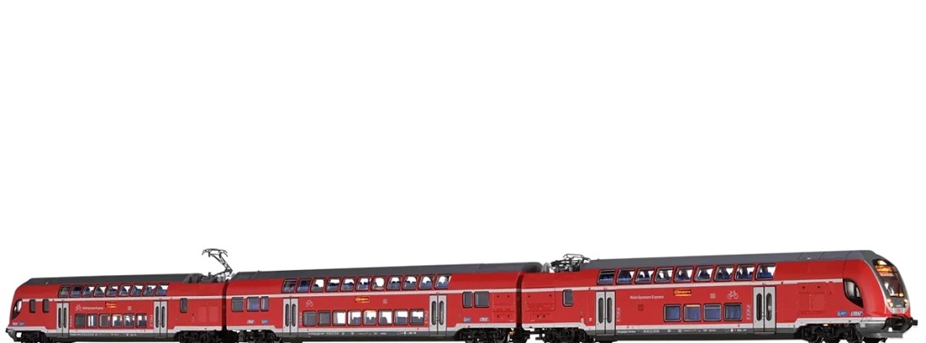 Brawa 64532 N scale TWINDEXX VARIO® Double-Deck Train DB AG, set of 3 (Nürnberg Hbf)