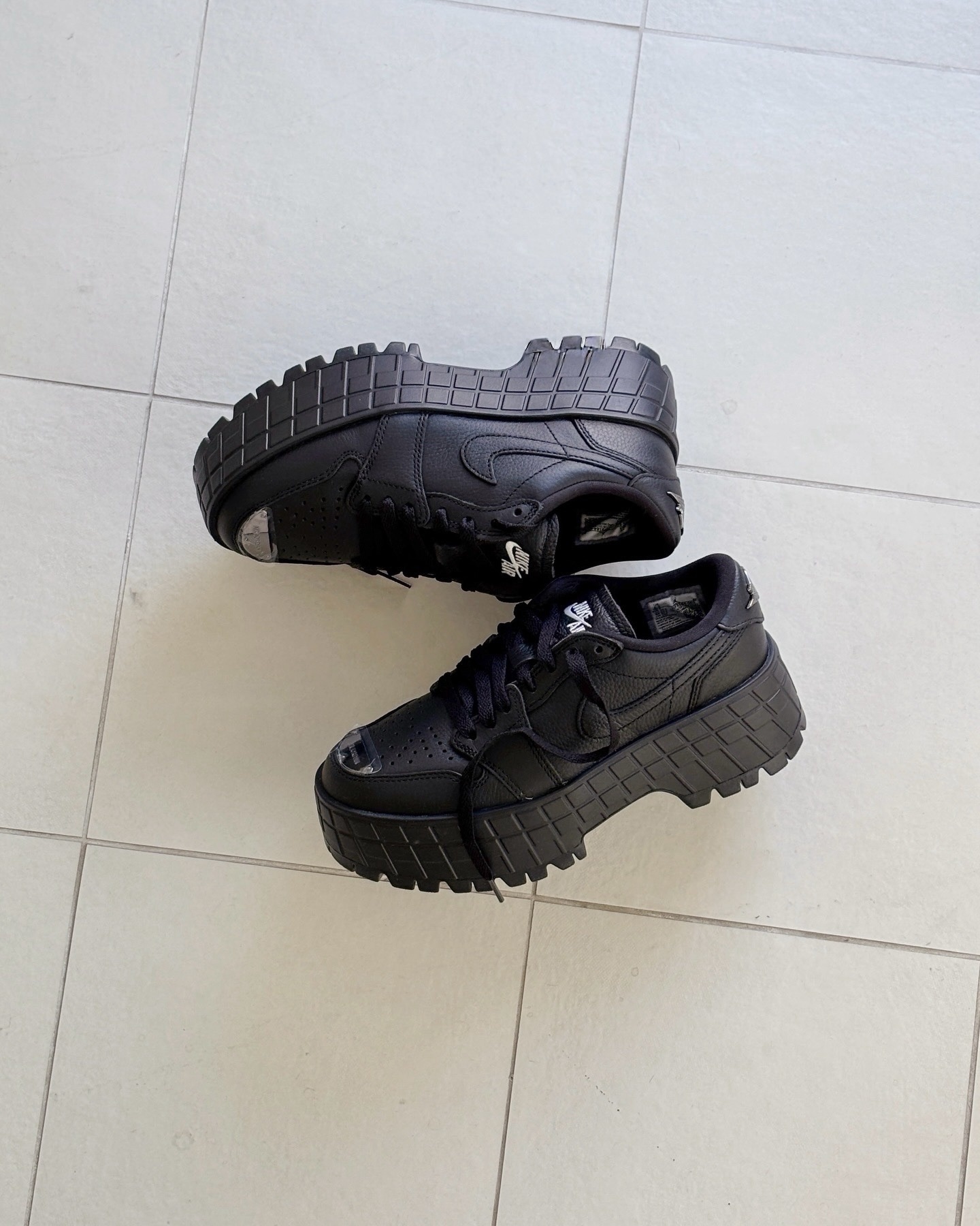 Nike Air Jordan 1 Brooklyn 黑色 黑銀 皮革 增高 厚底鞋 HF3184-001