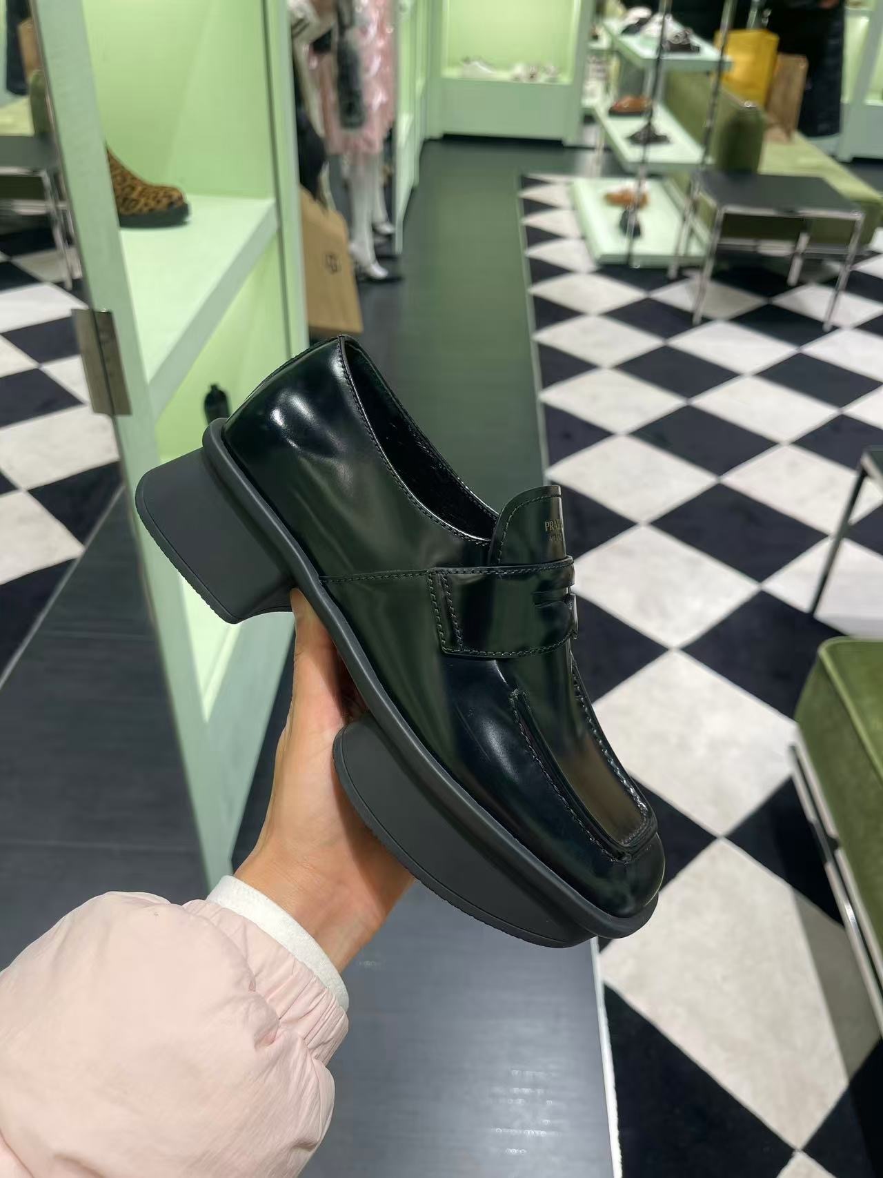 Prada Equal brushed leather loafers Black 1D985N [Limited Time Offer]