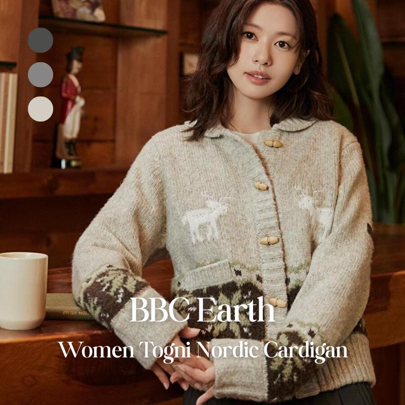 【代購】BBC Earth W 토그니 노르딕 가디건 女款北歐針織外套 – 舒適保暖・經典圖紋