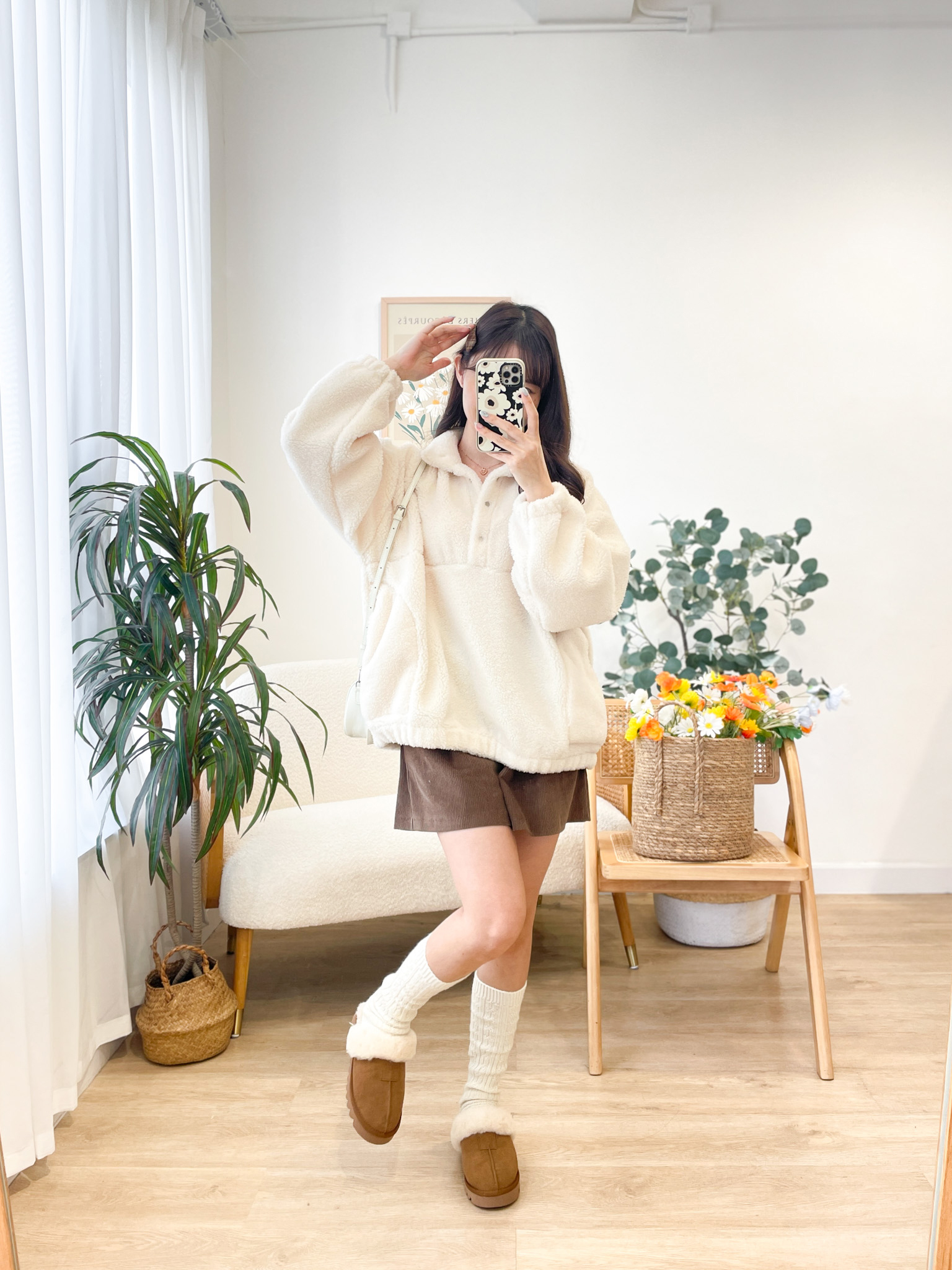 【🦙羊羔絨】T1429 Shearling Snowfall Hoodie