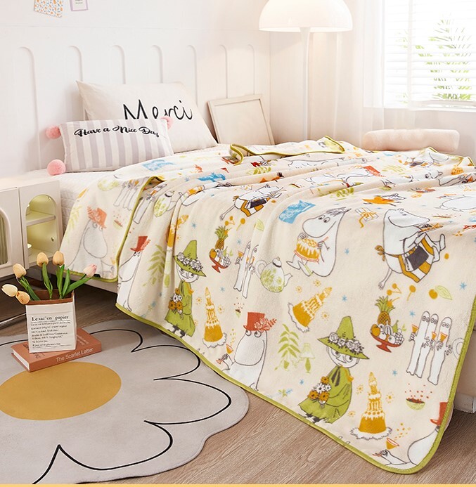 姆明一族|四季多用途法蘭絨毛毯被