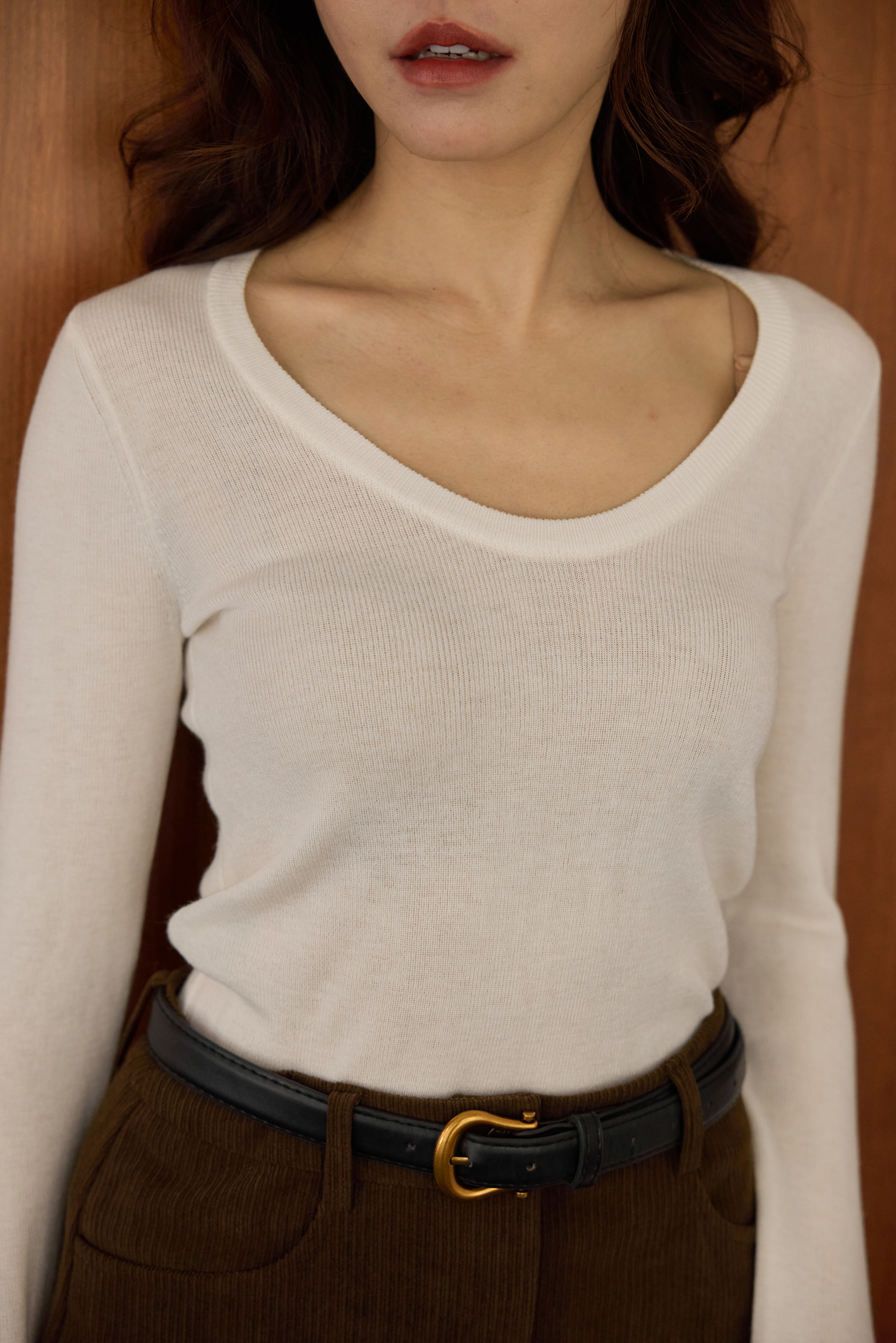 5% 羊毛親膚內搭衣-珠光白