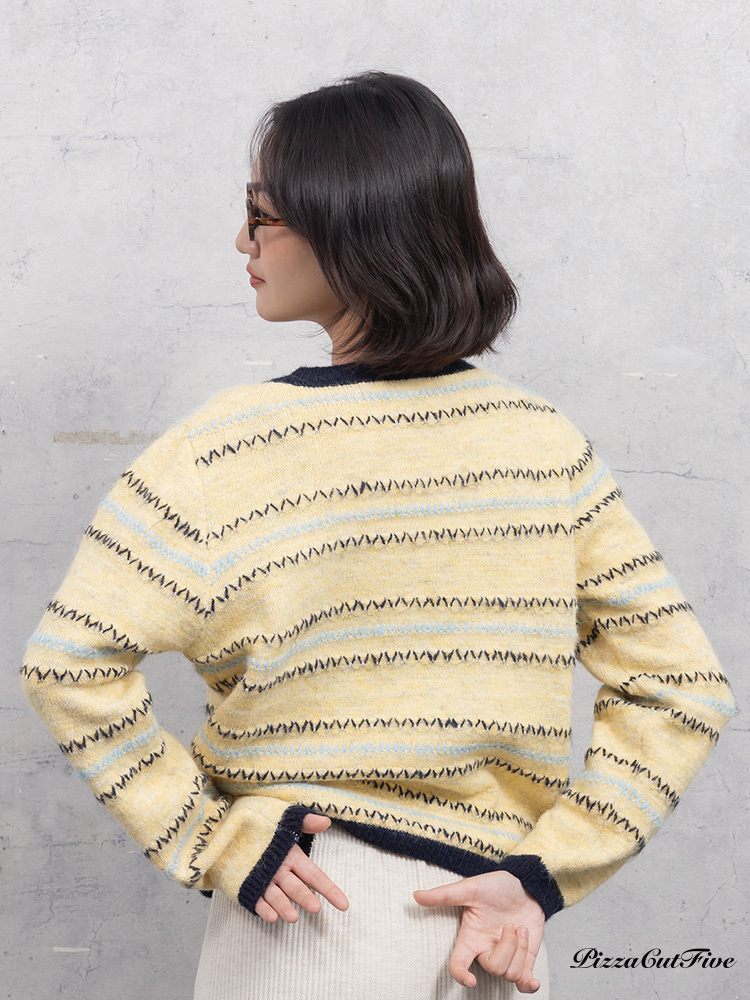 條紋針織外套 PizzaCutFive PCF253415055