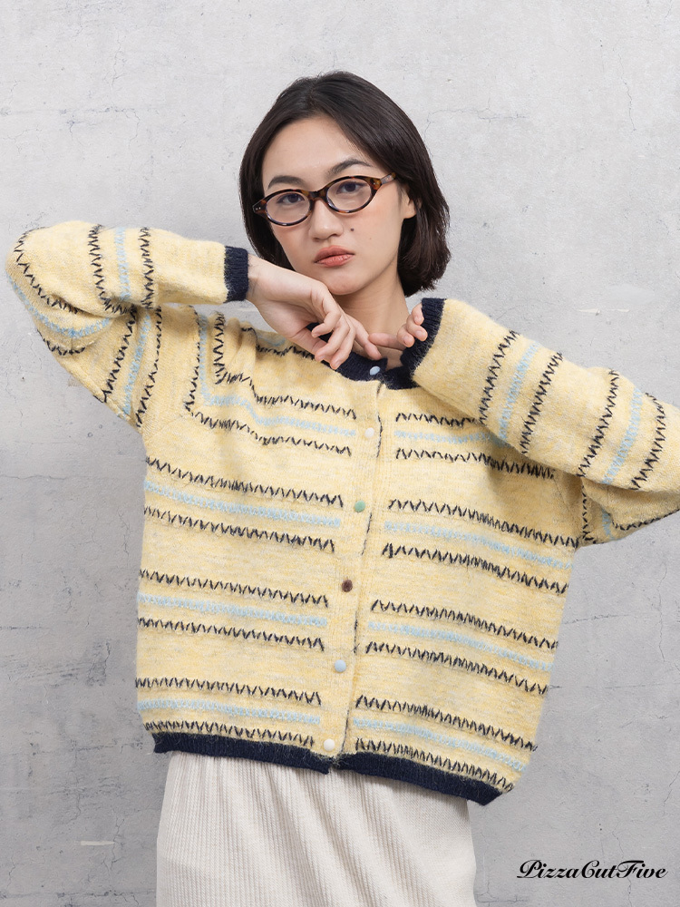 條紋針織外套 PizzaCutFive PCF253415055