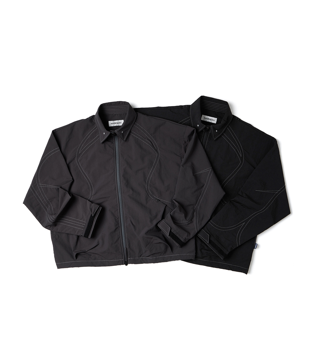 nozzle quiz®｜Stitch Split Jacket (Black/Iron)