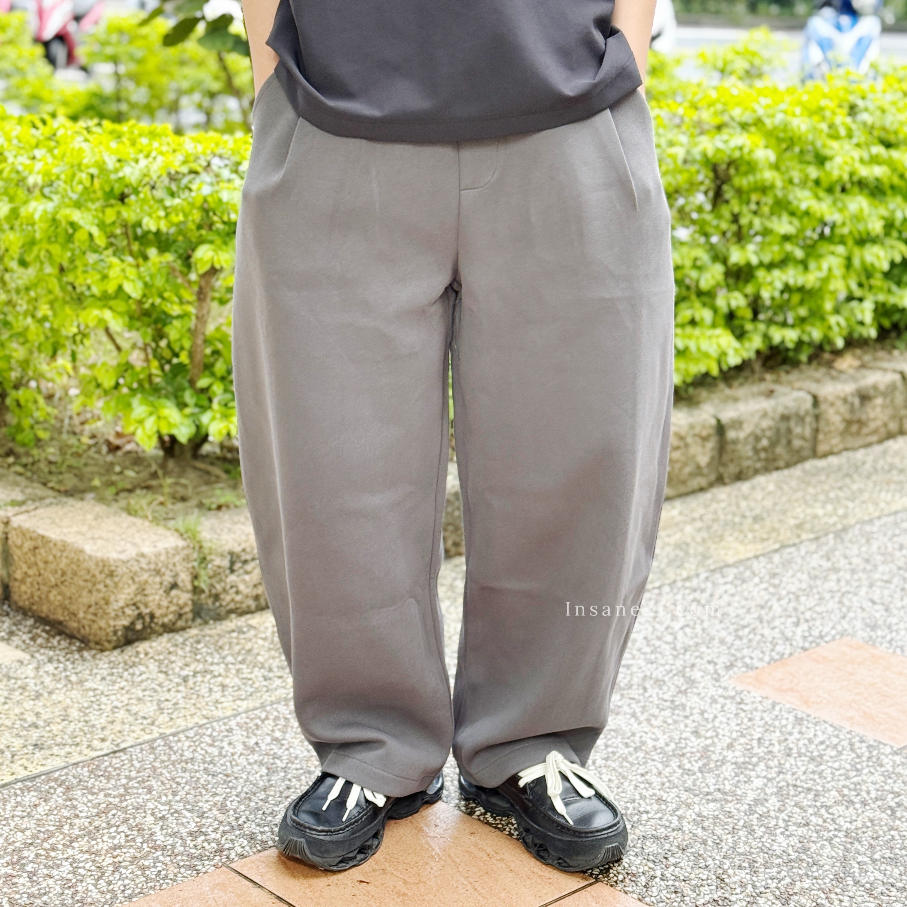 彎刀 抽繩棉褲 高磅數 長褲 寬鬆 街頭風 男女同款