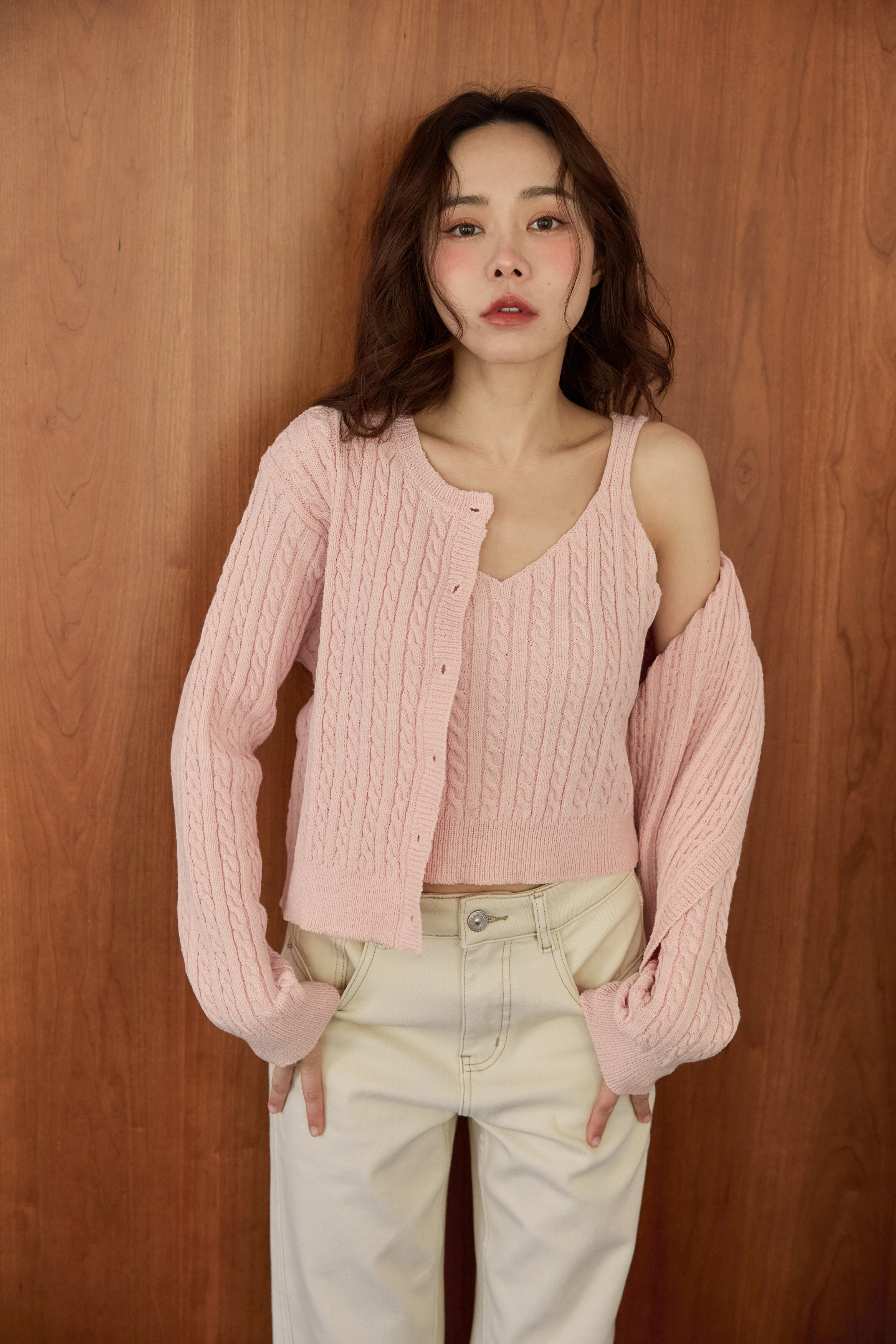 20% 羊毛針織套組-桃花粉