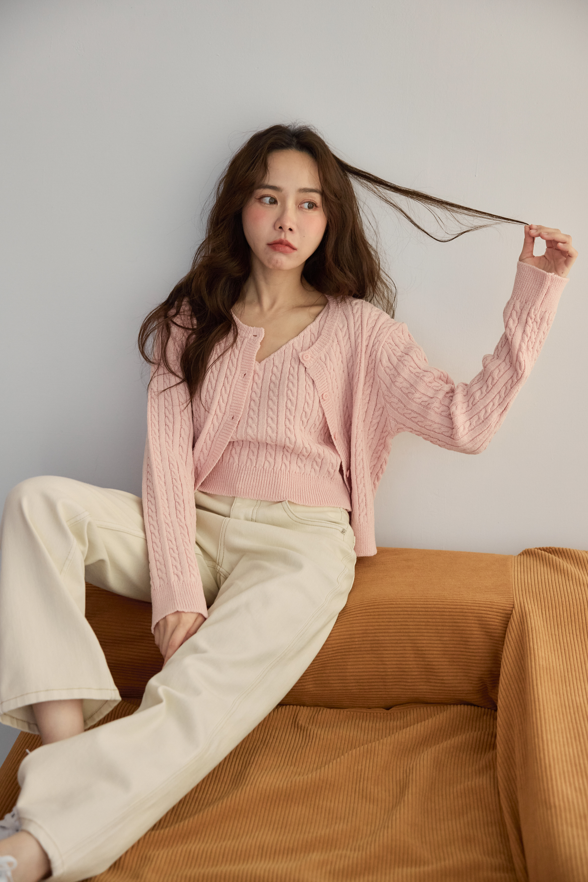 20% 羊毛針織套組-桃花粉