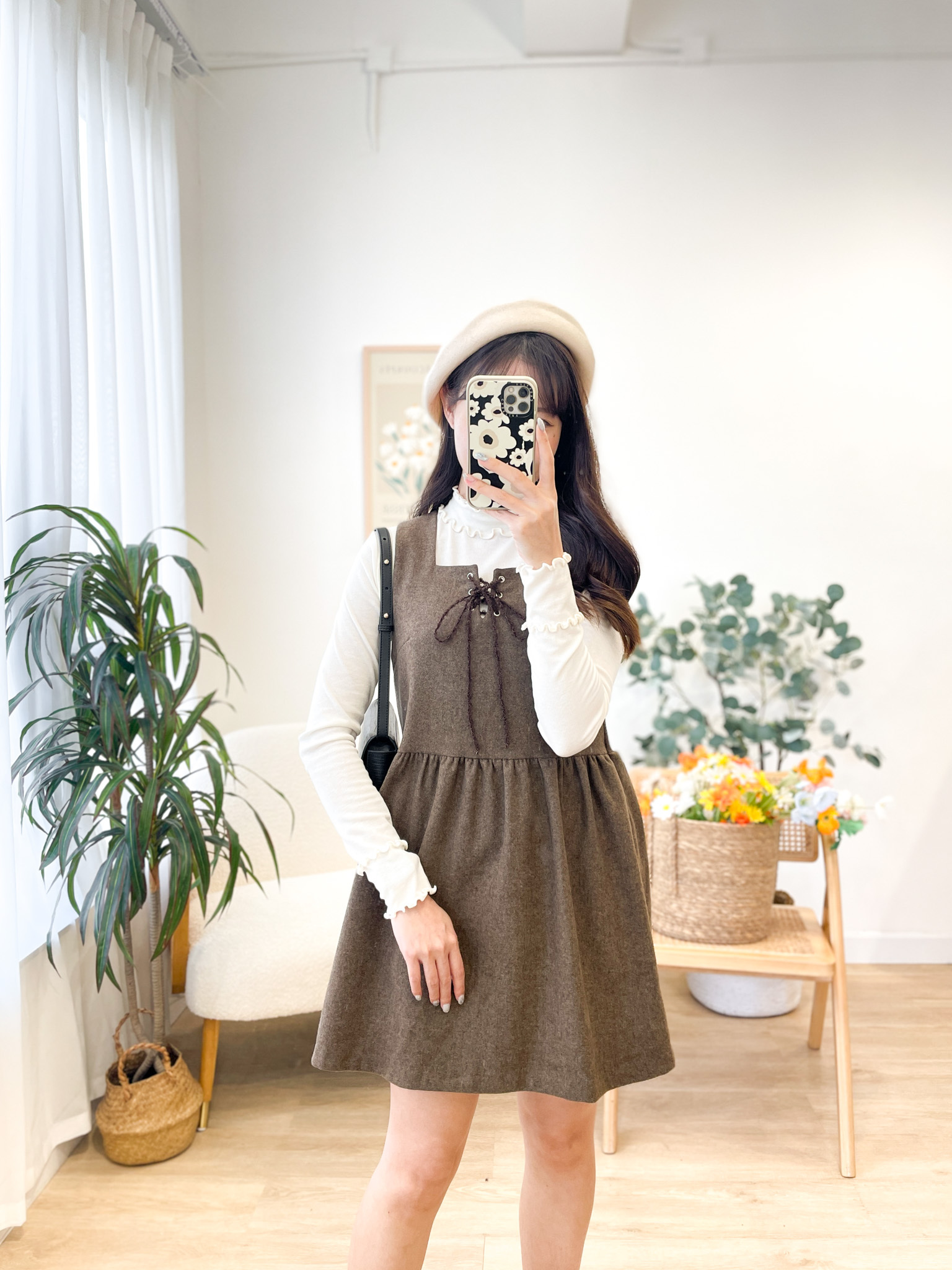 OP685 Brownish Ribbon Dress