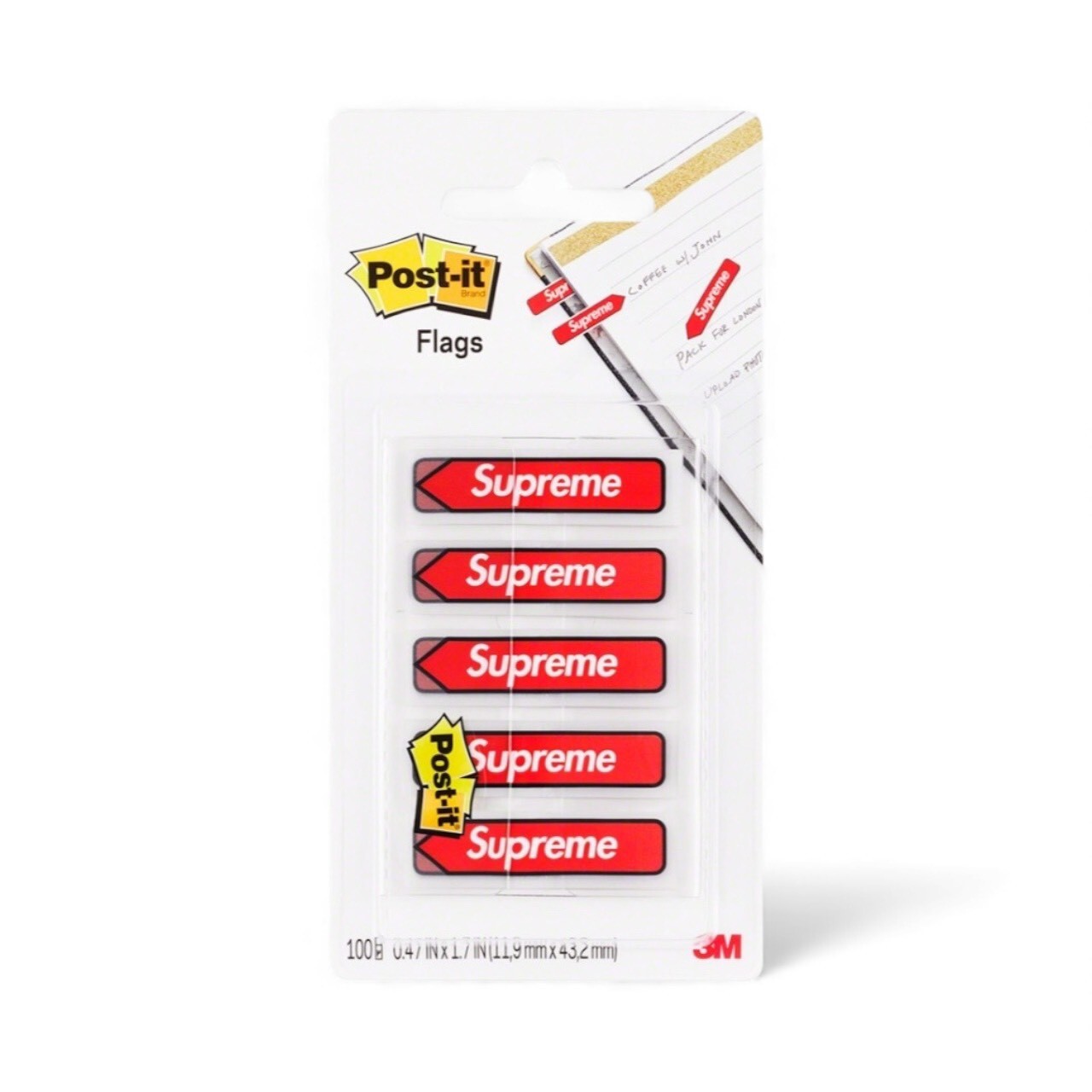 SUPREME 19FW POST-IT FLAGS RED