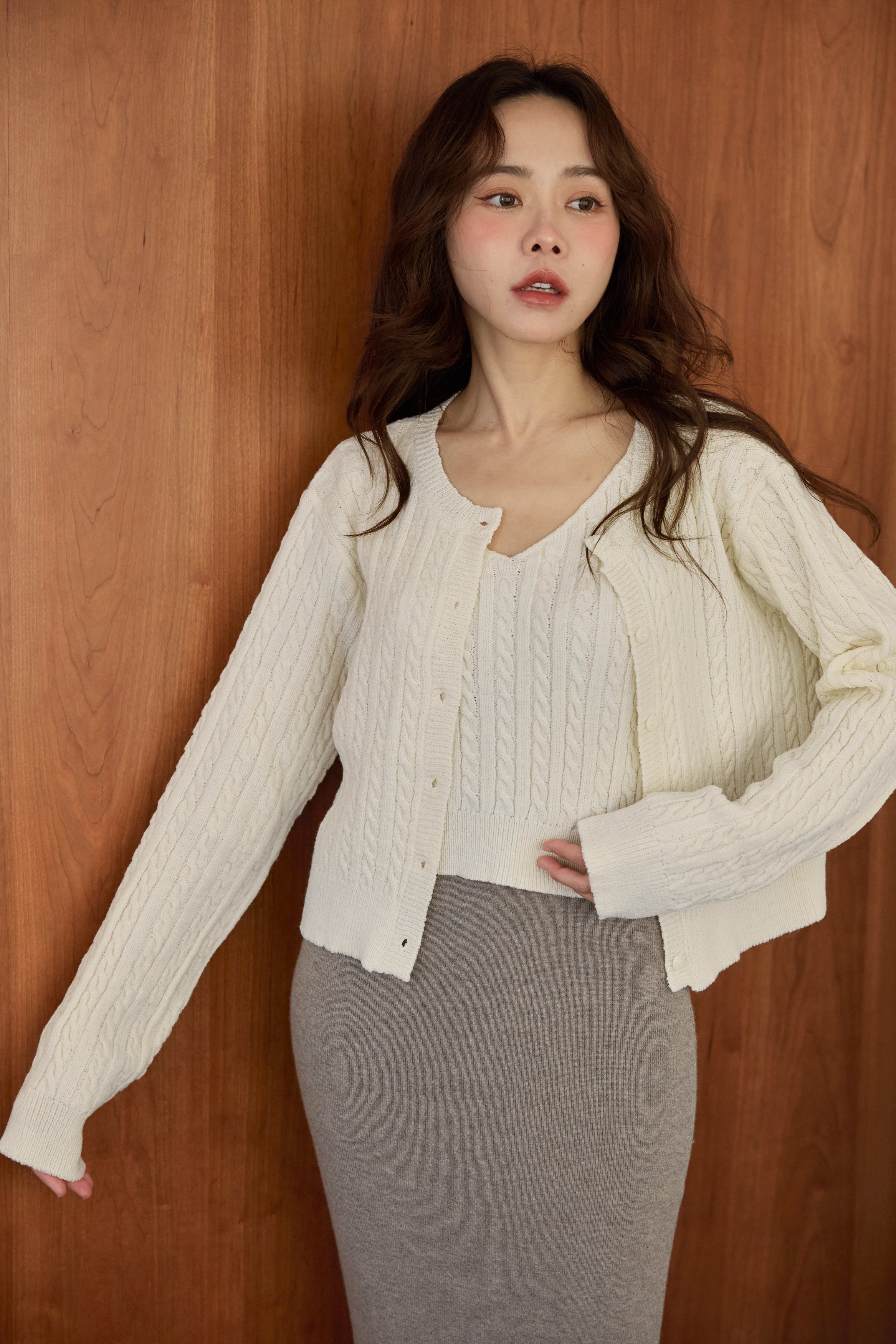 20% 羊毛針織套組-米杏白