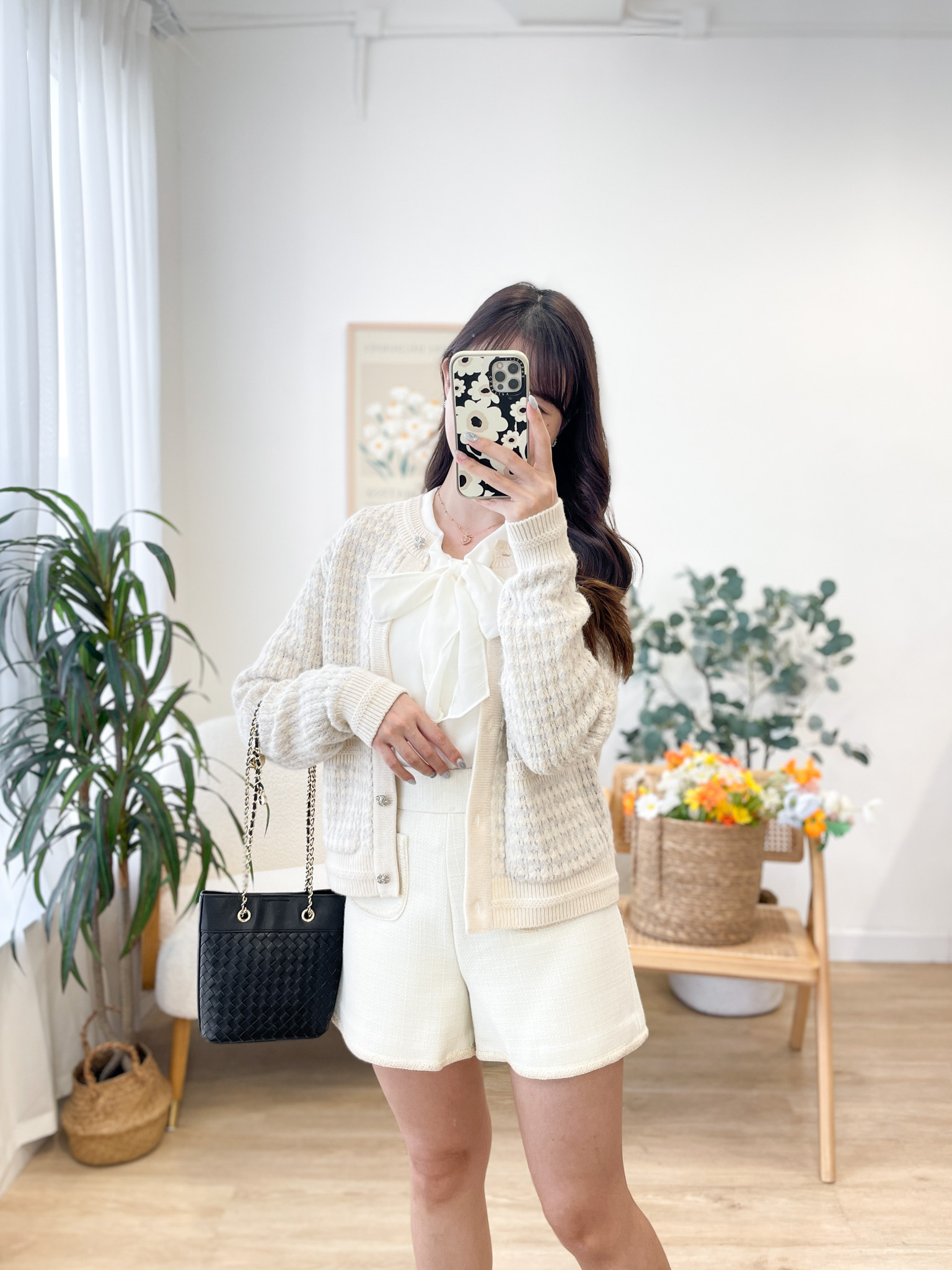 JK262 Pearly Tweedy Cardigan