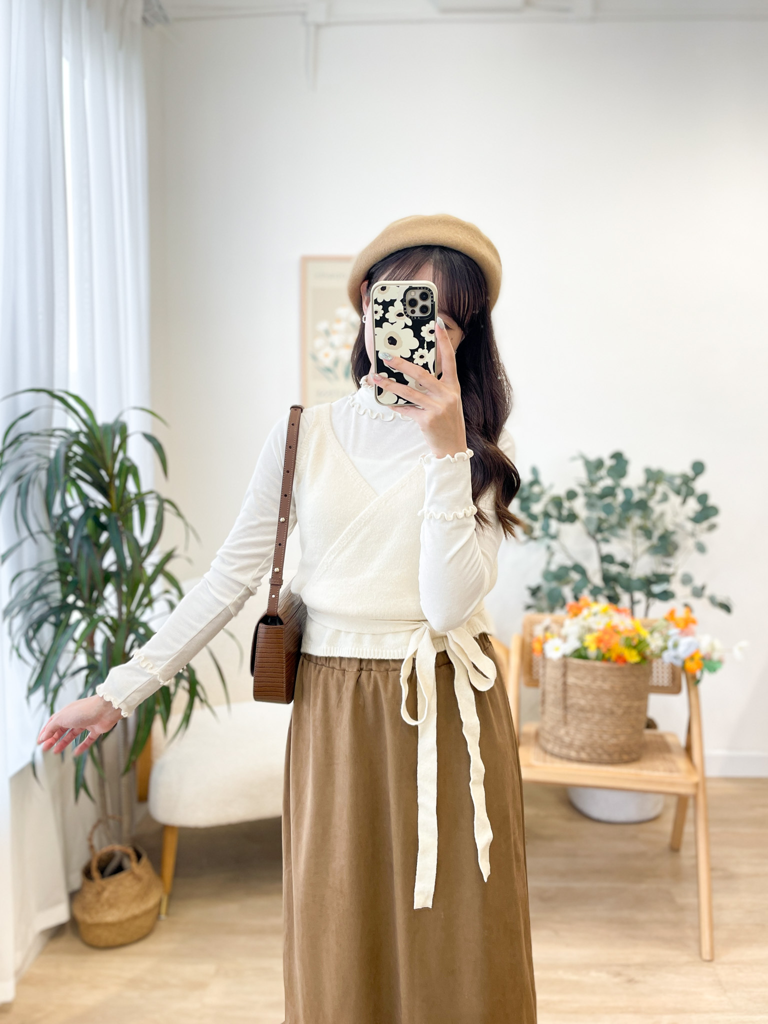 T1441 Camel Wrapped Knit Vest