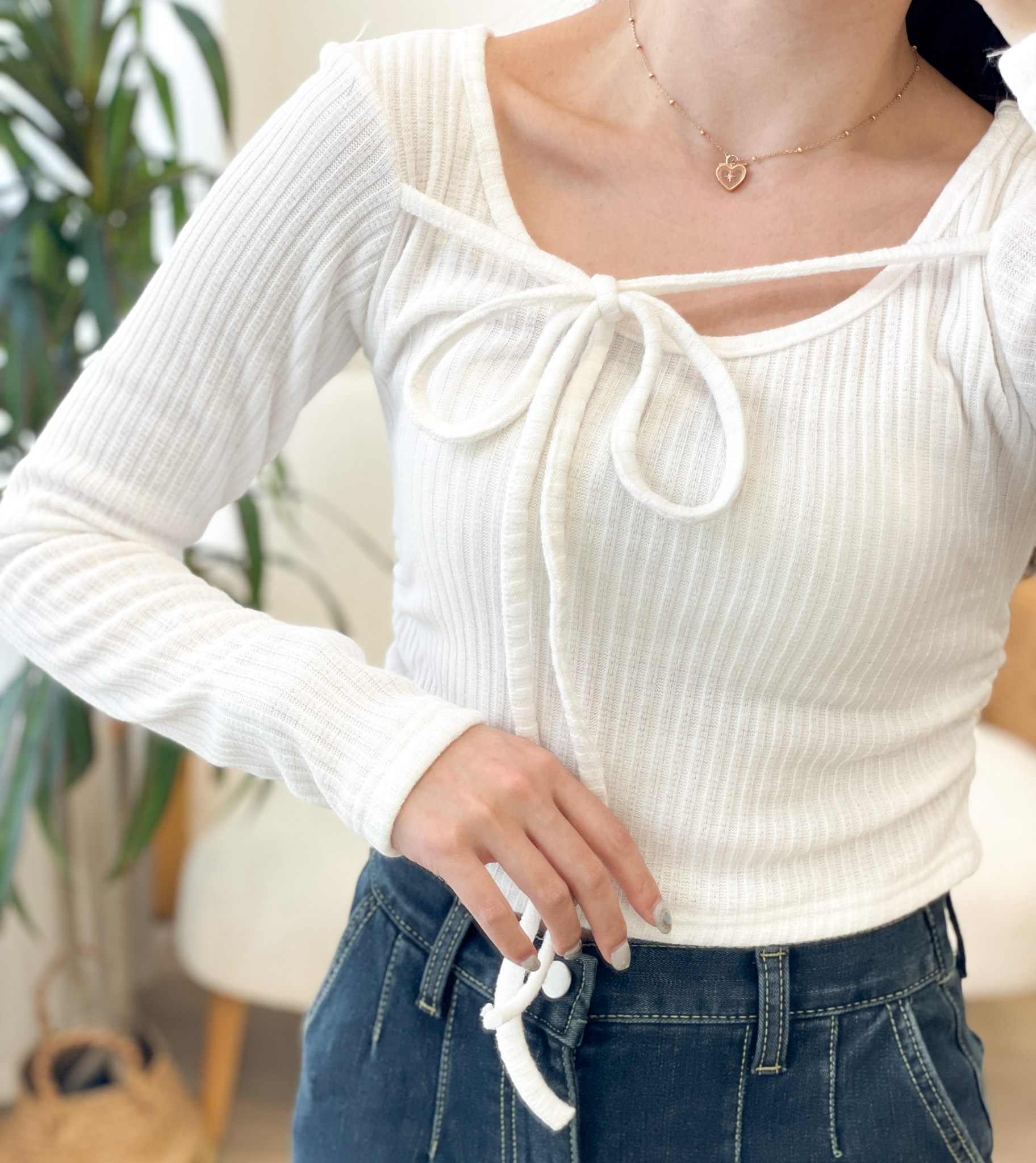 T1442 Alika Strap Cropped Top