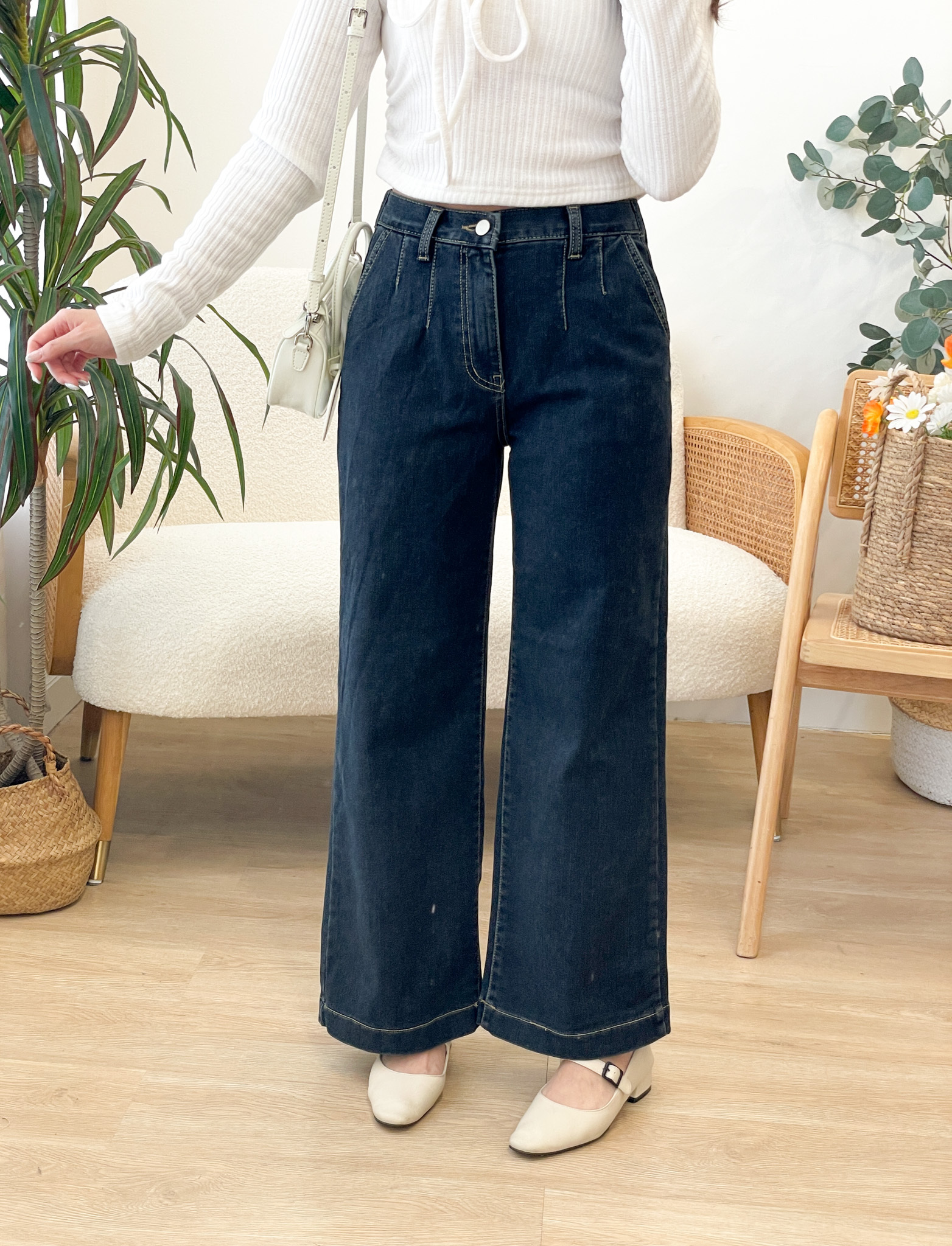 JEAN195 Super Warm Straight Denim Pants