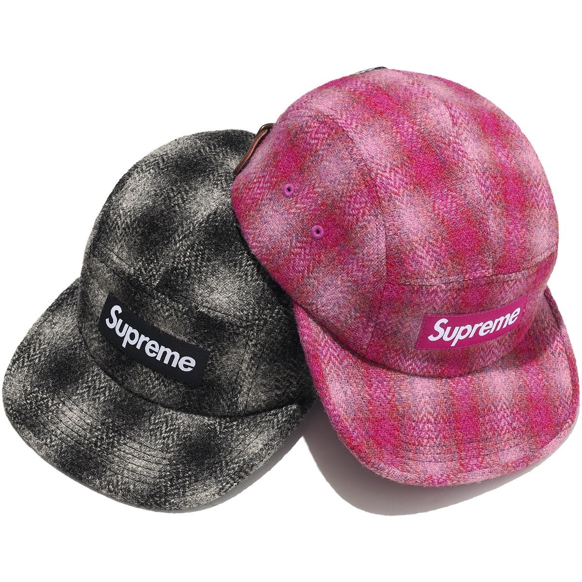 2025AW Supreme Harris Tweed Camp Cap 聯名 羊毛 帽子 棒球帽 現貨 FW25H14