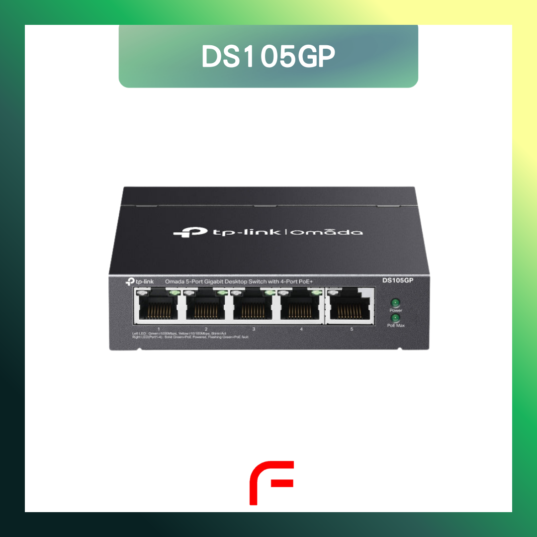 Tp-Link DS105GP - Omada 5-Port Gigabit Unmanaged Desktop Switch with 4-Port PoE+