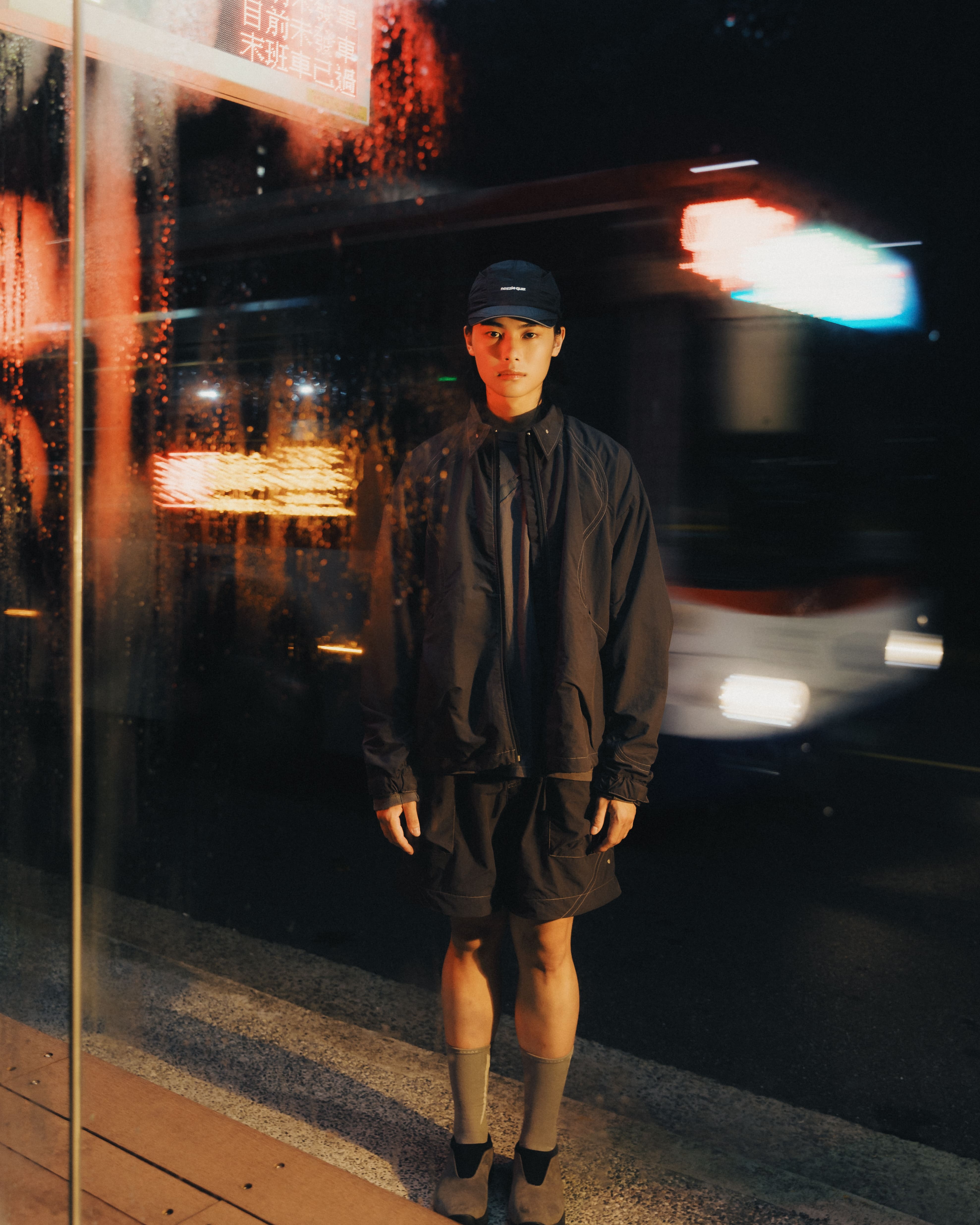 nozzle quiz®｜Stitch Split Jacket (Black/Iron)