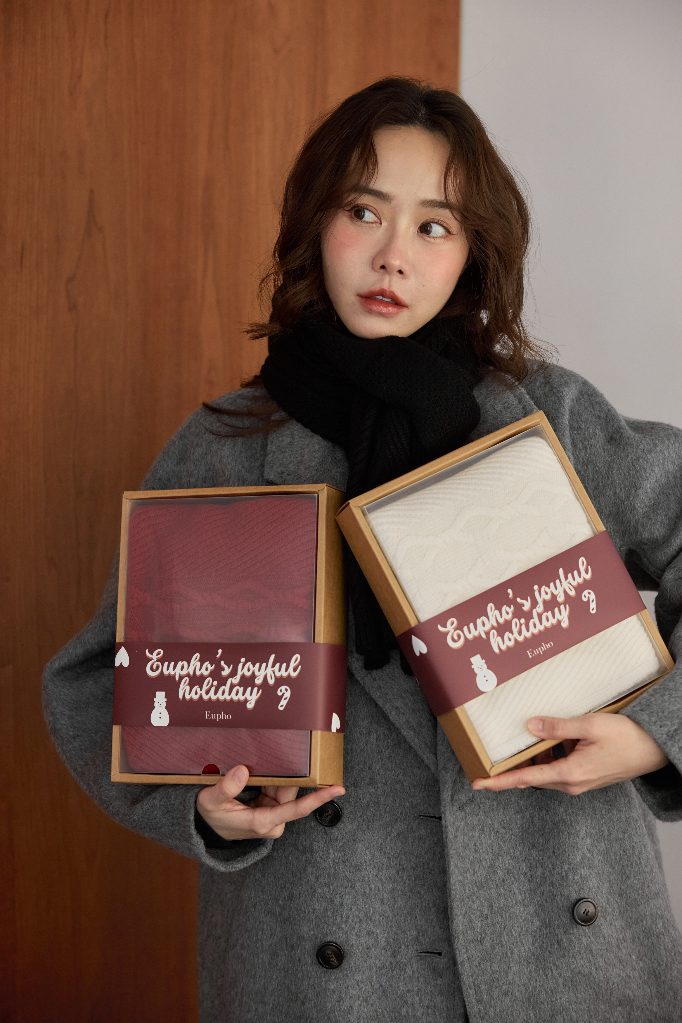 5% 羊毛麻花圍巾