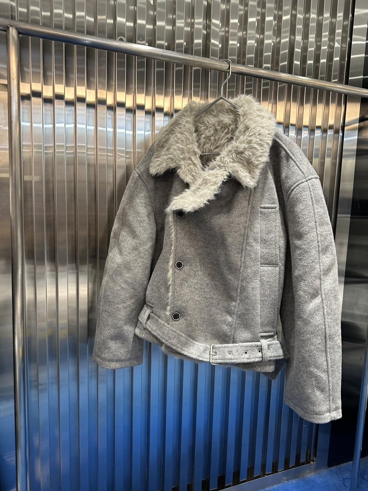 毛毛領開胸外套 LEGIT-076JK