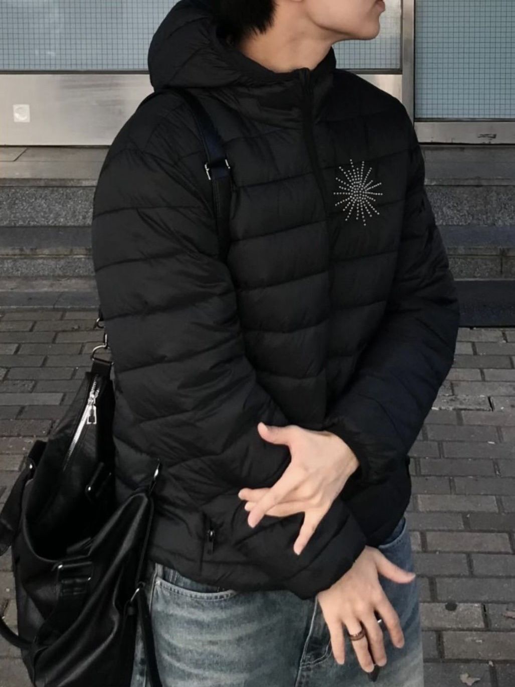 圖案連帽拉鍊外套(薄夾棉) LEGIT-078JK