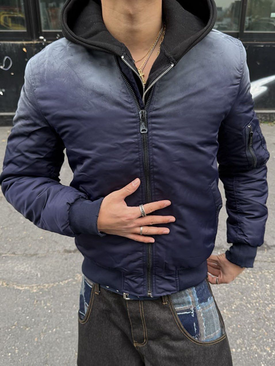 漸變拉鍊外套 LEGIT-079JK