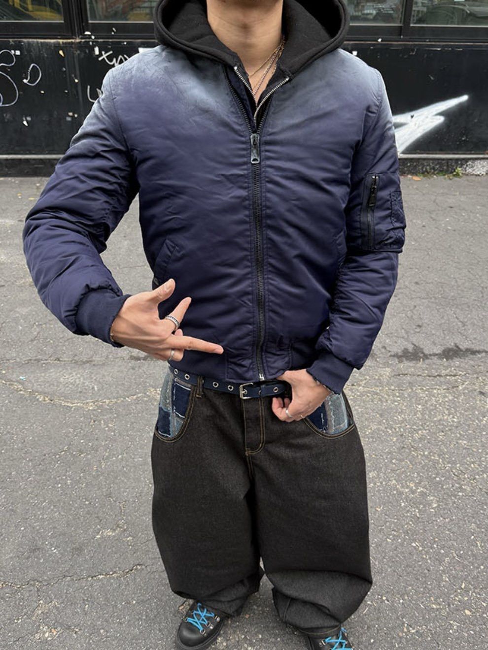 漸變拉鍊外套 LEGIT-079JK