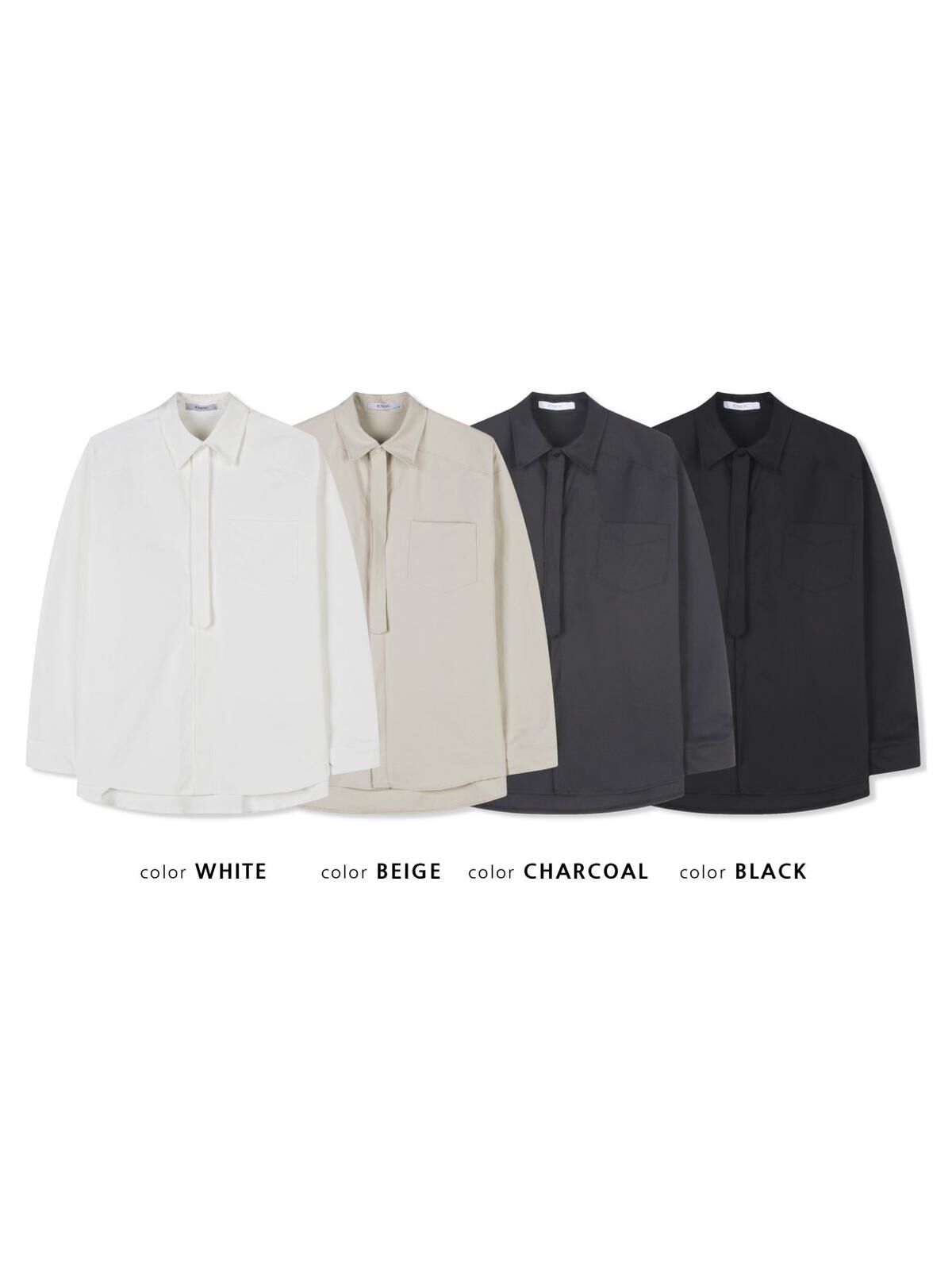 淨色長袖恤衫 ENOC-057S